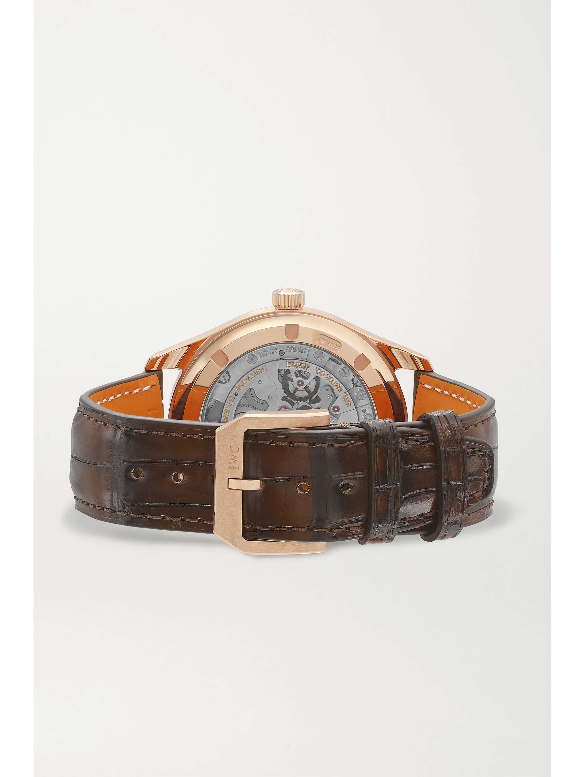 IWC SCHAFFHAUSEN Portugieser Automatic 40,4 mm Uhr aus 18 Karat Rotgold mit Alligatorlederarmband
