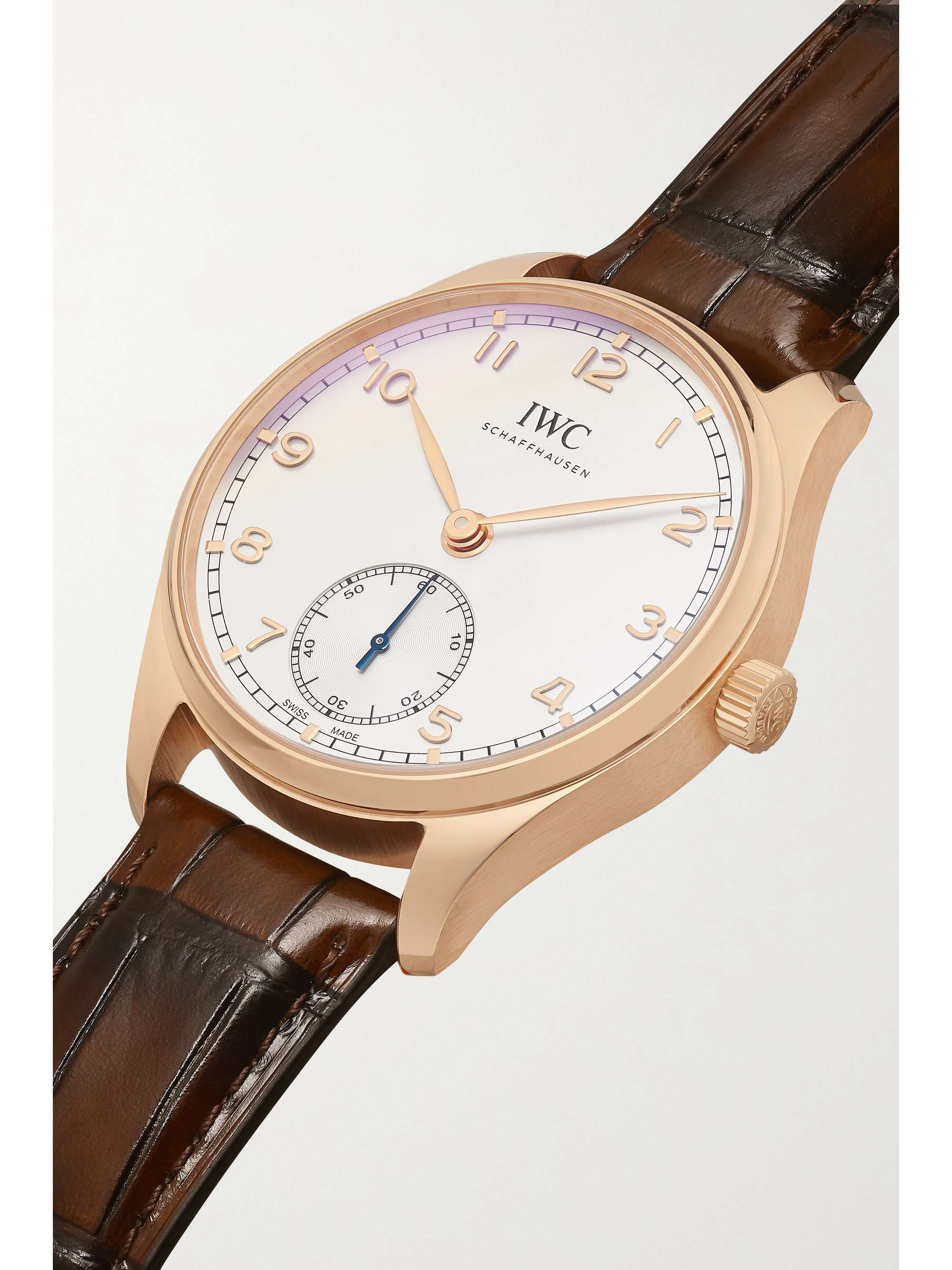 IWC SCHAFFHAUSEN Portugieser Automatic 40,4 mm Uhr aus 18 Karat Rotgold mit Alligatorlederarmband