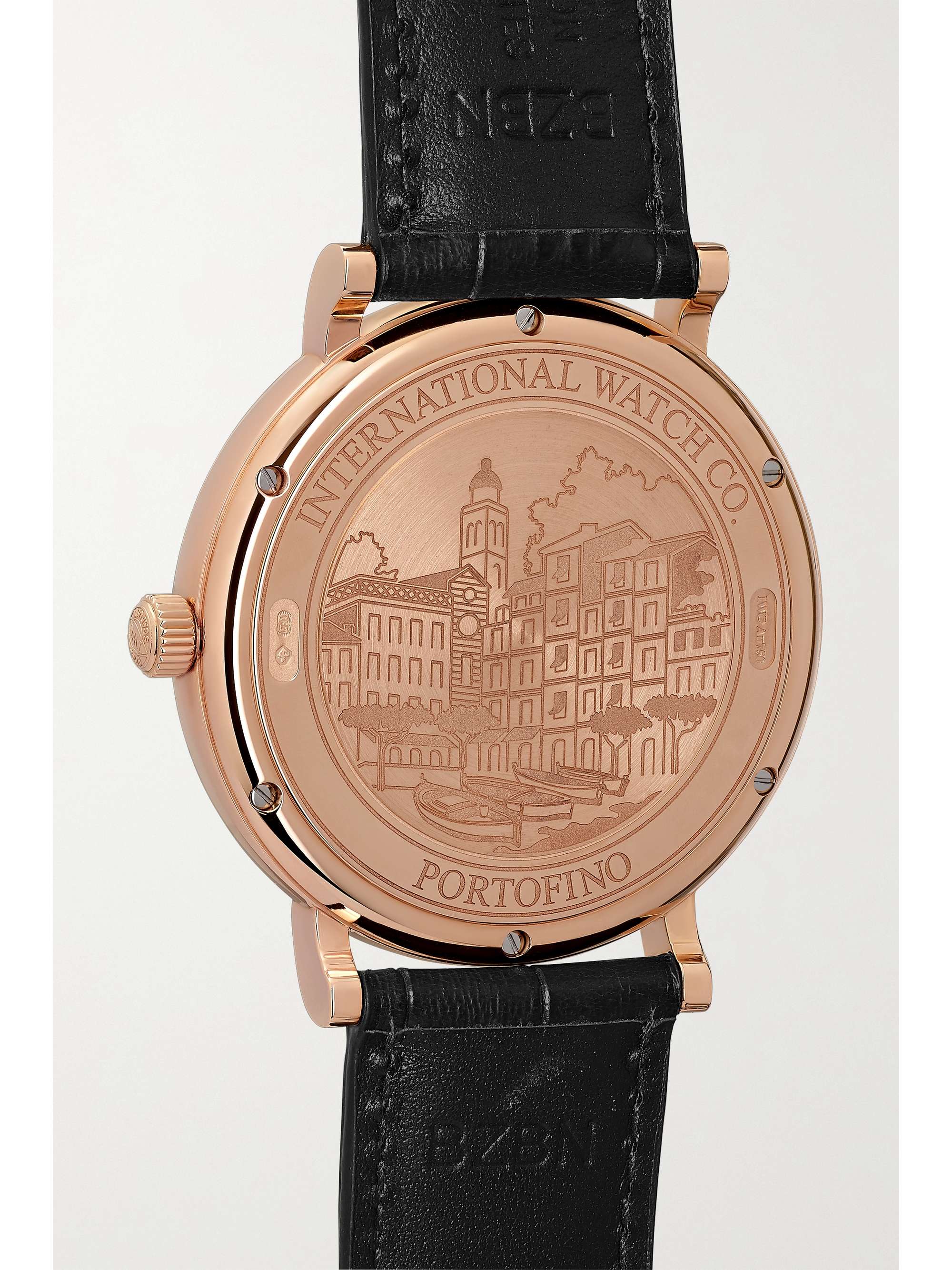 IWC SCHAFFHAUSEN Portofino Automatic 40mm 18-karat red gold and alligator watch