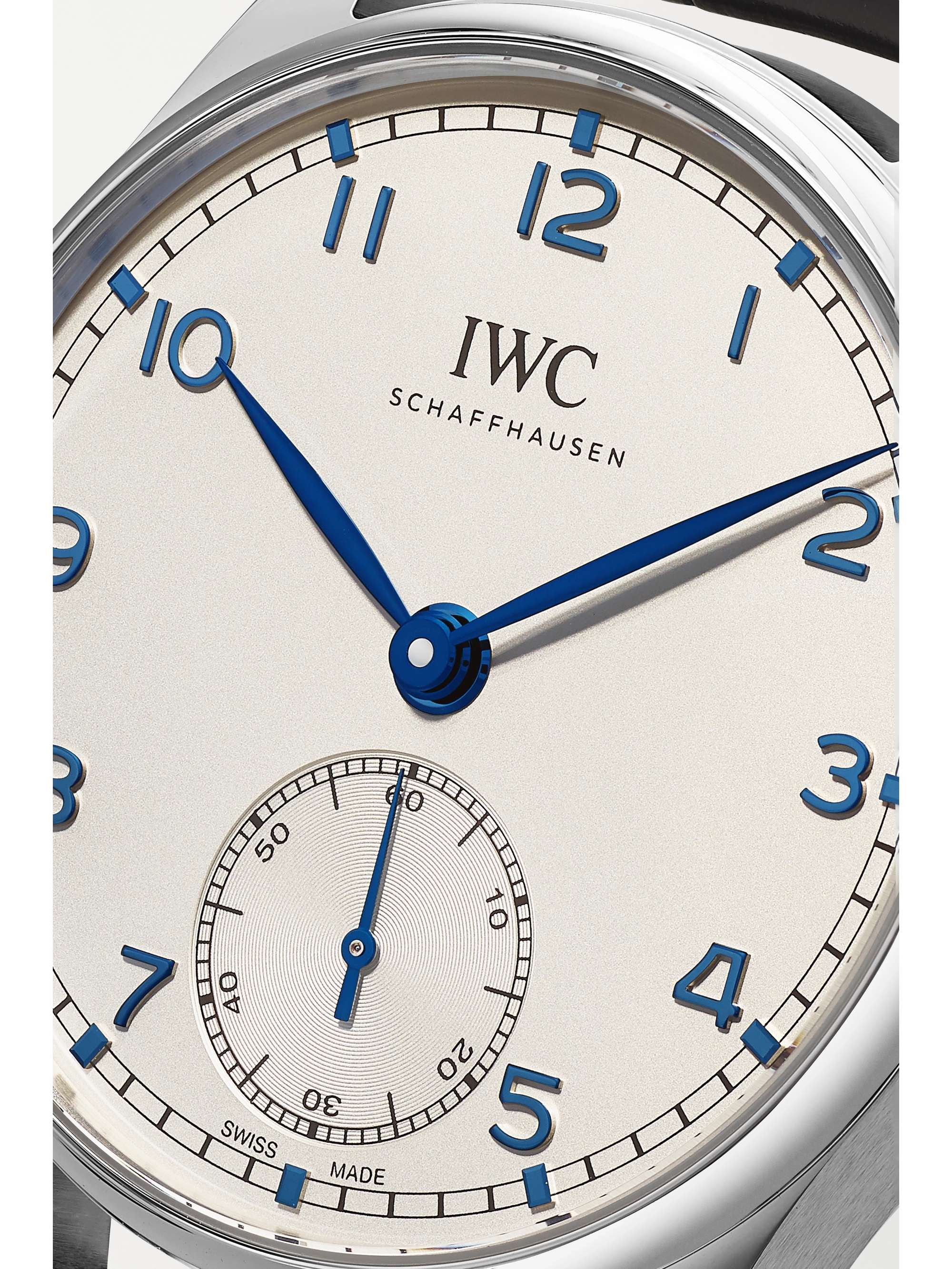 IWC SCHAFFHAUSEN Portugieser Automatic 40,4 mm Uhr aus Edelstahl mit Alligatorlederarmband