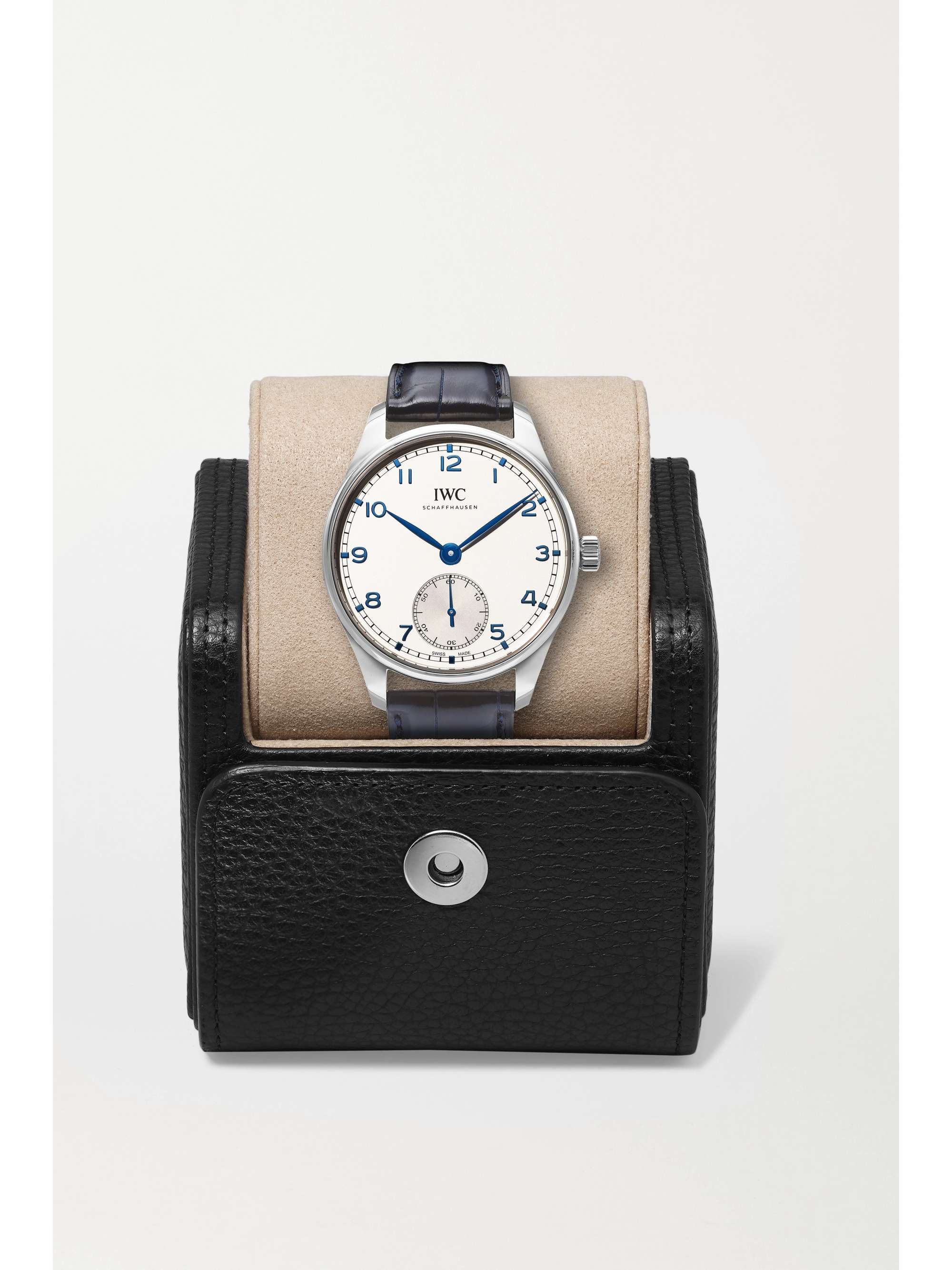 IWC SCHAFFHAUSEN Portugieser Automatic 40,4 mm Uhr aus Edelstahl mit Alligatorlederarmband