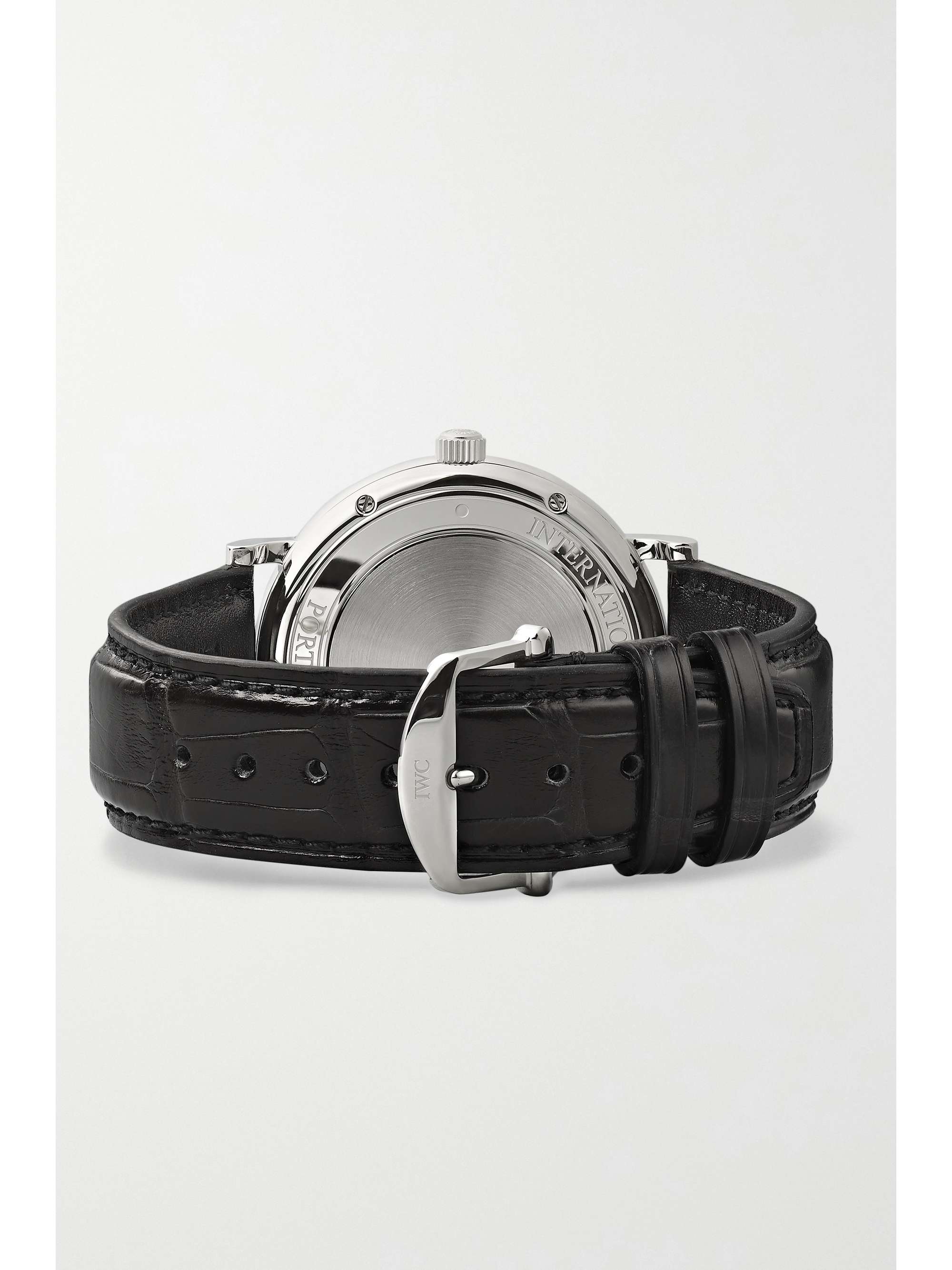 IWC SCHAFFHAUSEN Portofino Automatic 40mm stainless steel and alligator watch