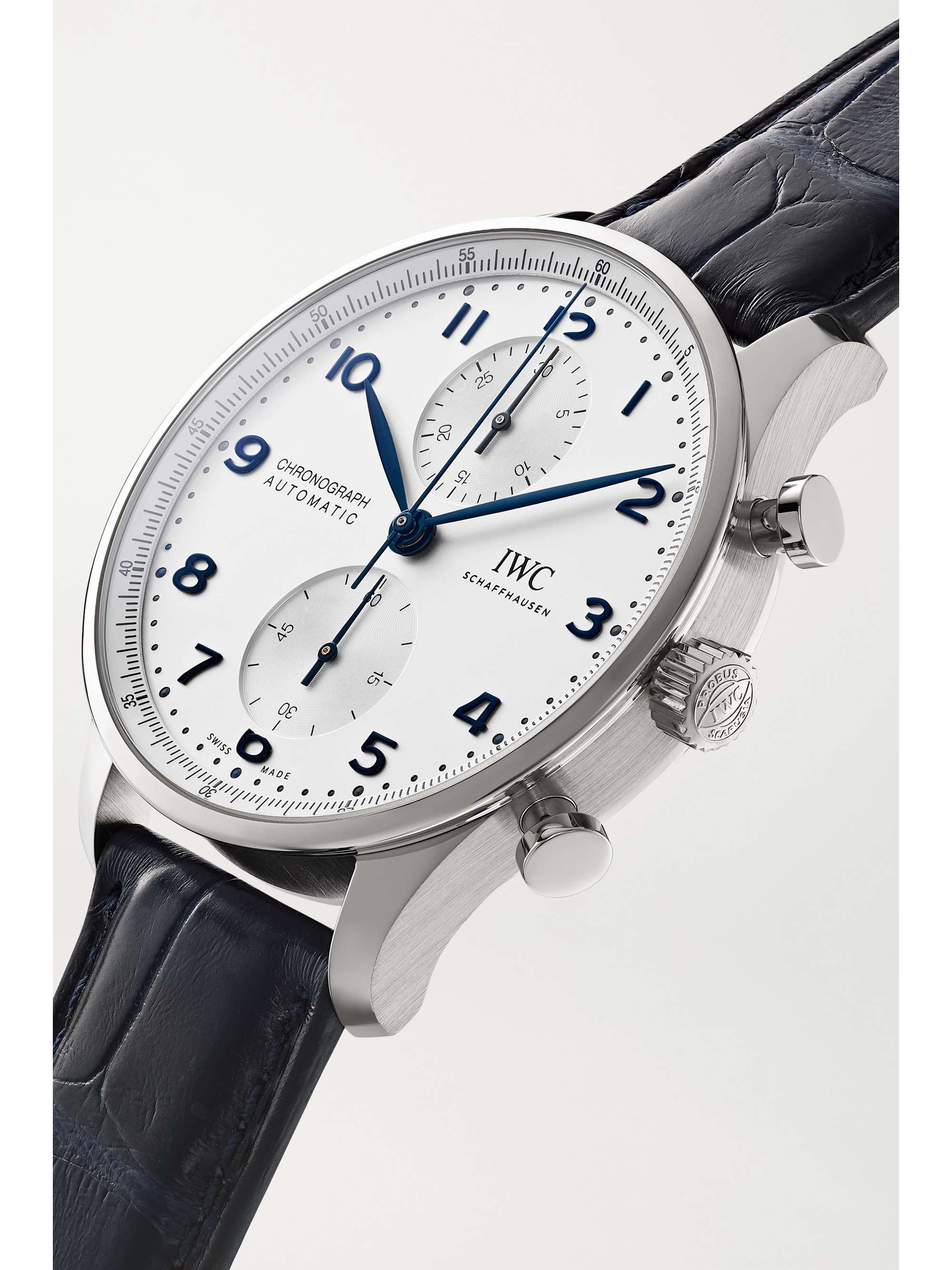 IWC SCHAFFHAUSEN Portugieser Automatic Chronograph 41mm stainless steel and alligator watch