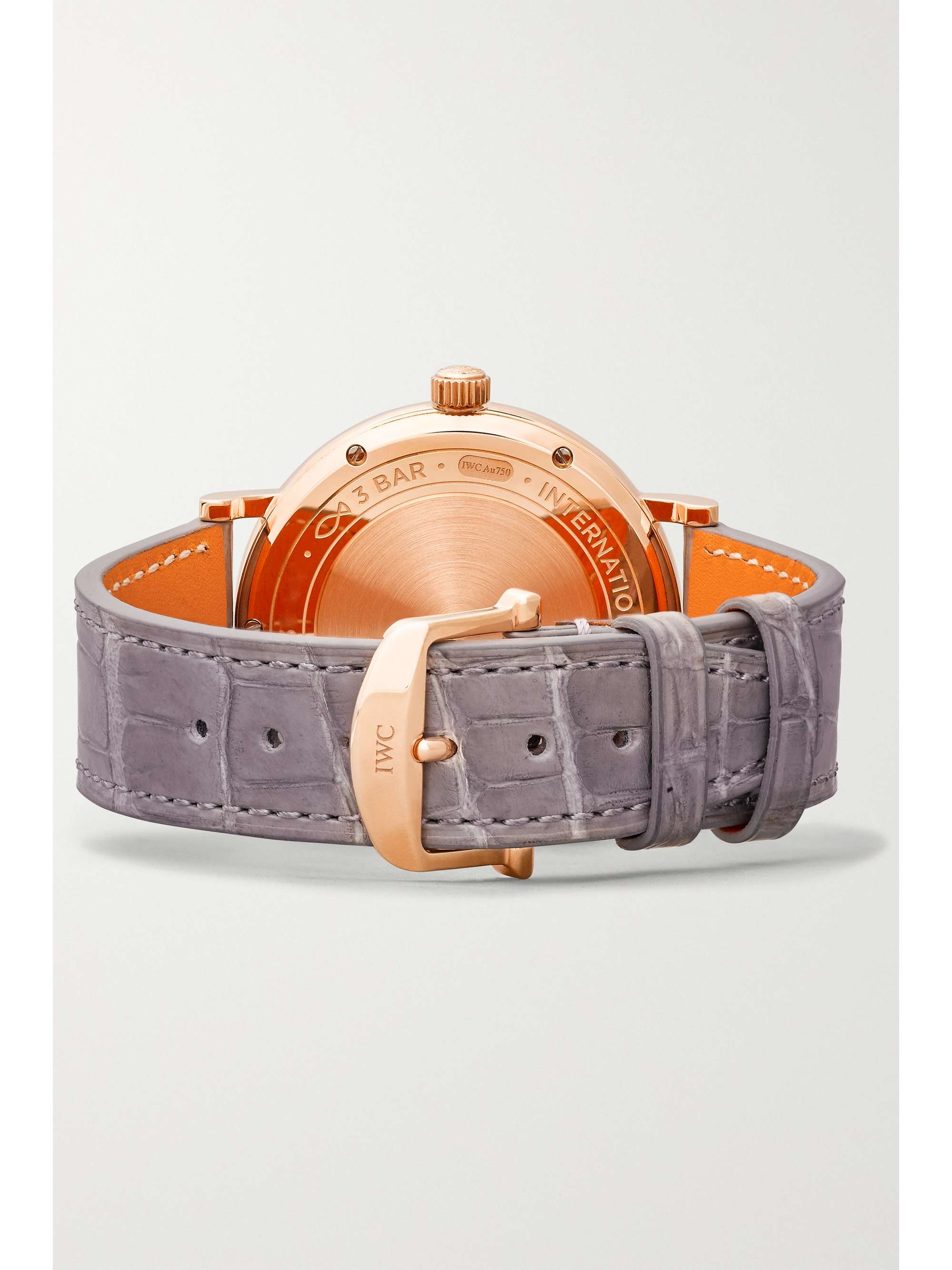 IWC SCHAFFHAUSEN Portofino Automatic 37mm 18-karat red gold, alligator and diamond watch