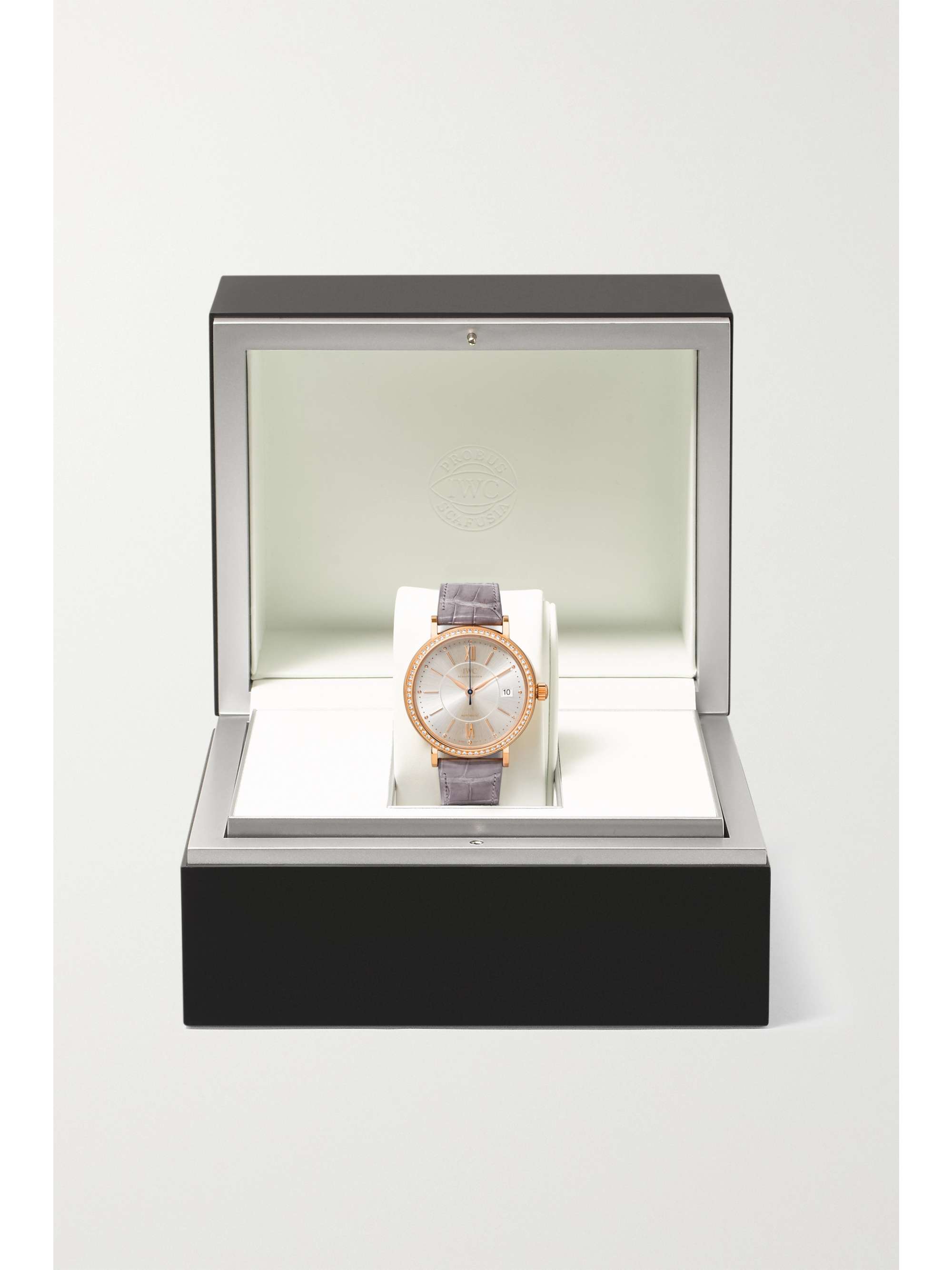 IWC SCHAFFHAUSEN Portofino Automatic 37mm 18-karat red gold, alligator and diamond watch