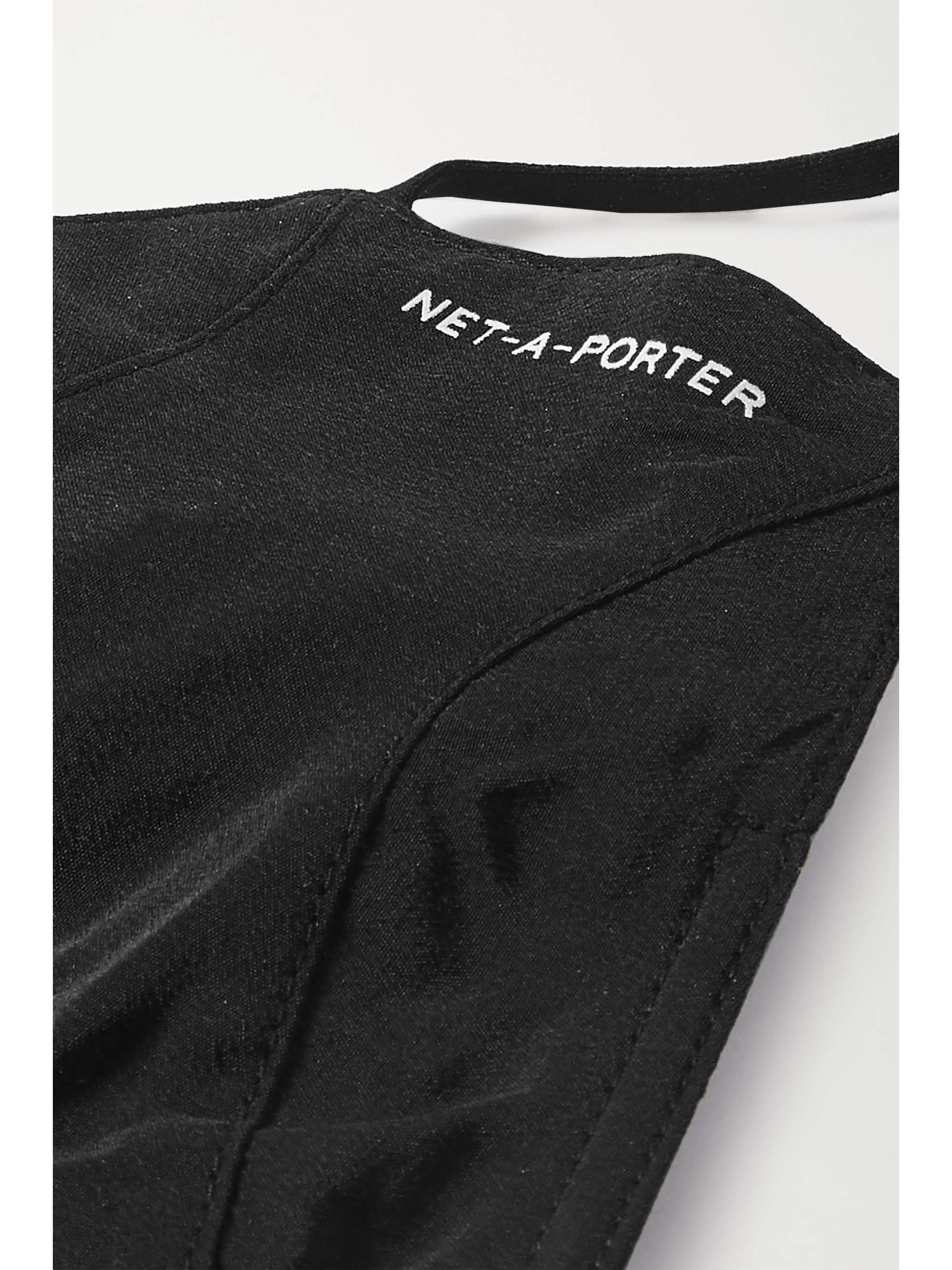 NET-A-PORTER Printed recycled silk-crepe face mask