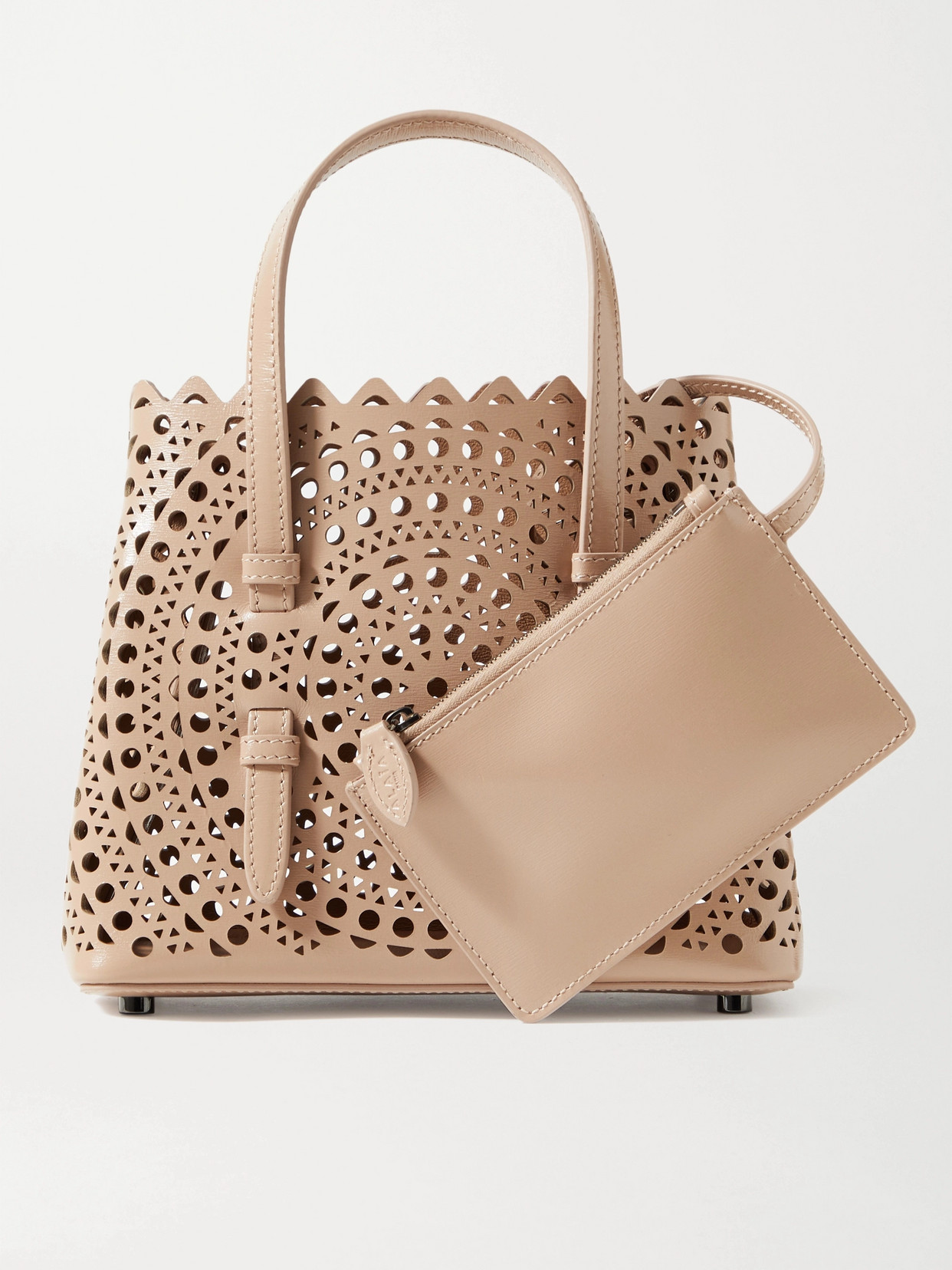 Shop Alaïa Mina 20 Leather Tote In Pink