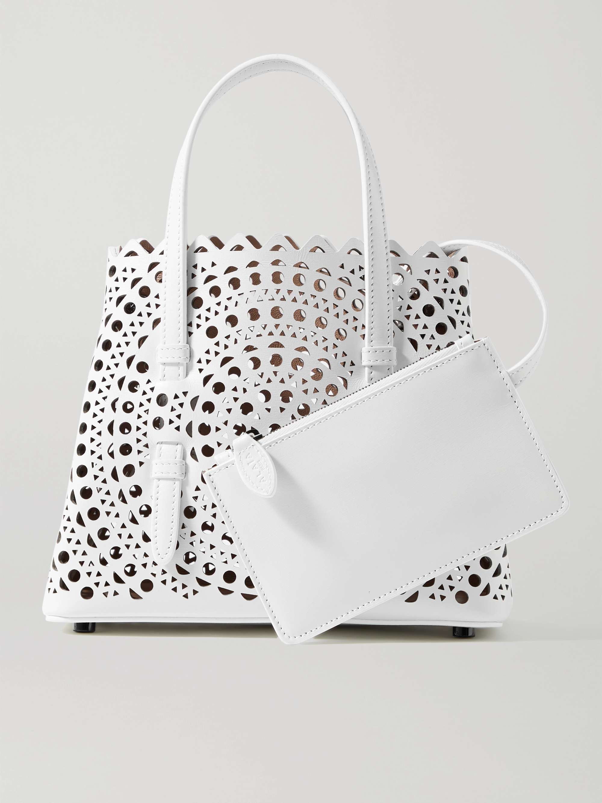 White Le Mina 20 New Vienne leather tote | ALAÏA | NET-A-PORTER
