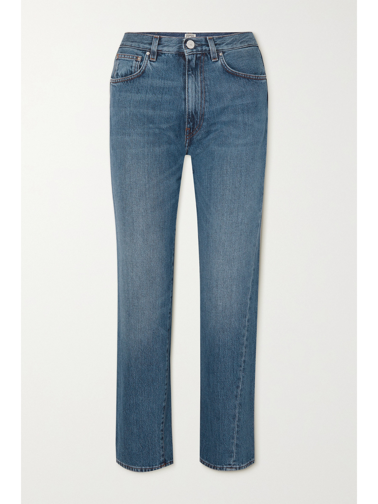Totême Toteme Twisted Seam Slim Jeans In Blue