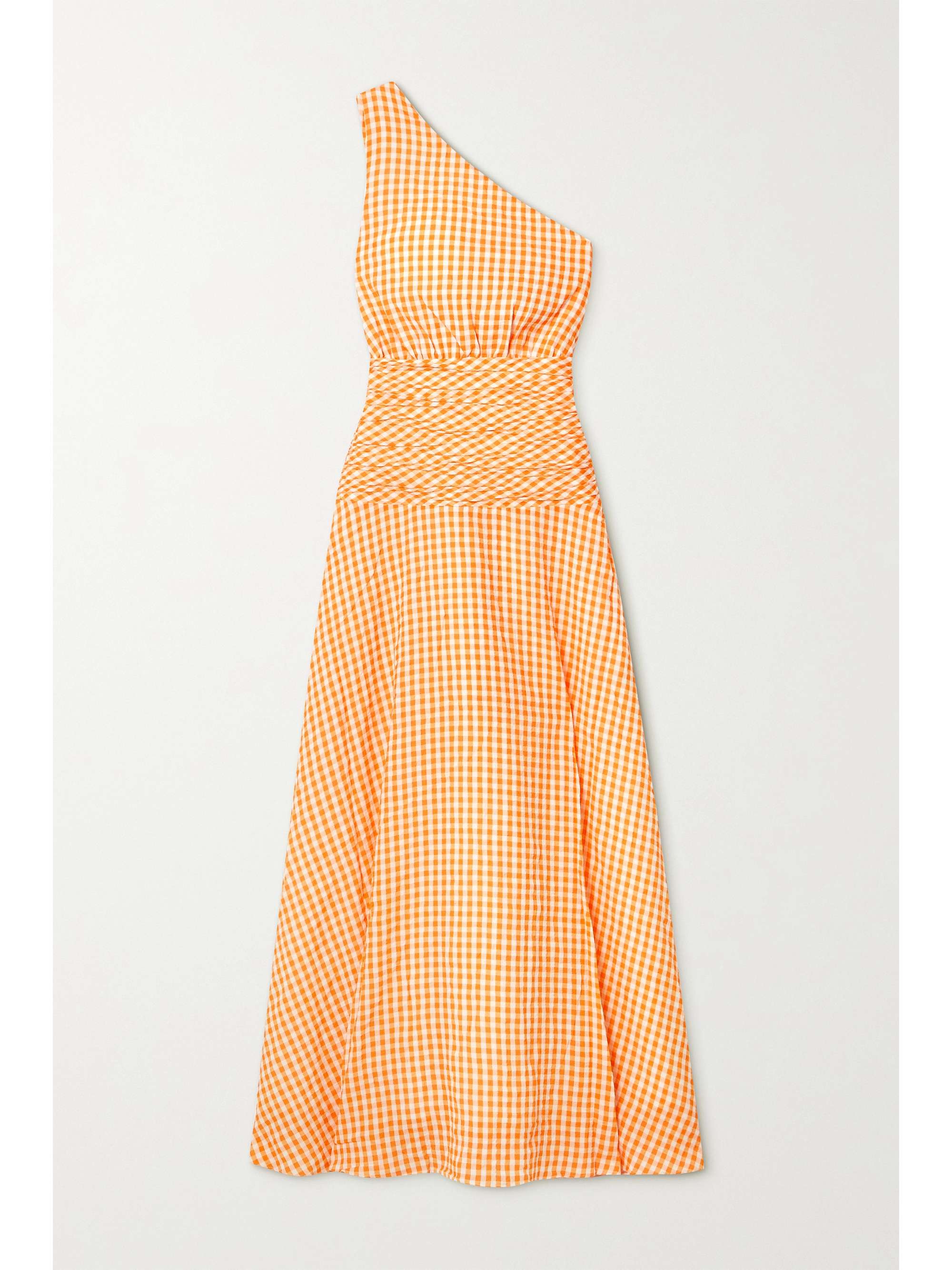 orange gingham dress