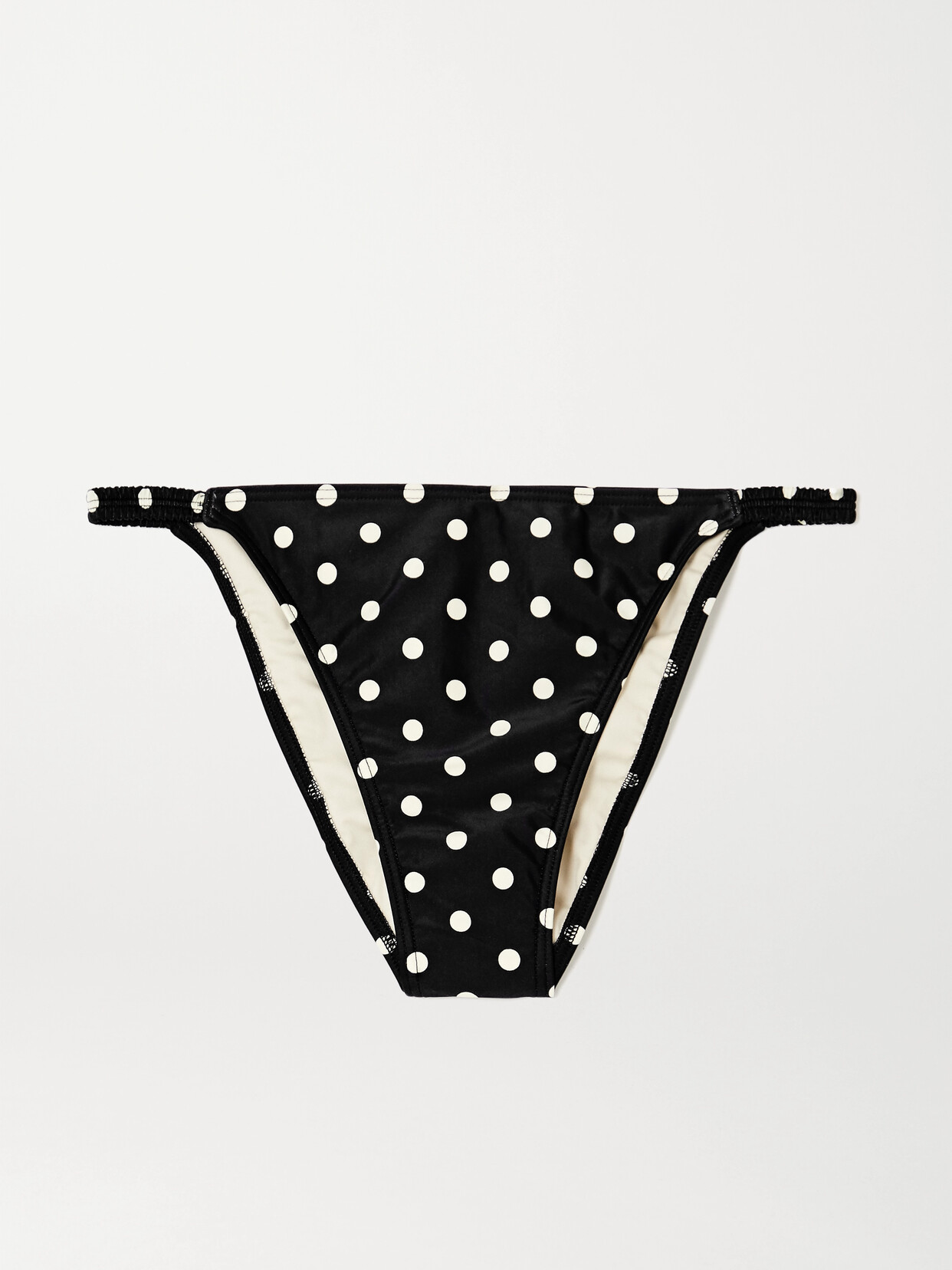 Peony - + Net Sustain Polka-dot Stretch-econyl Bikini Briefs - Black