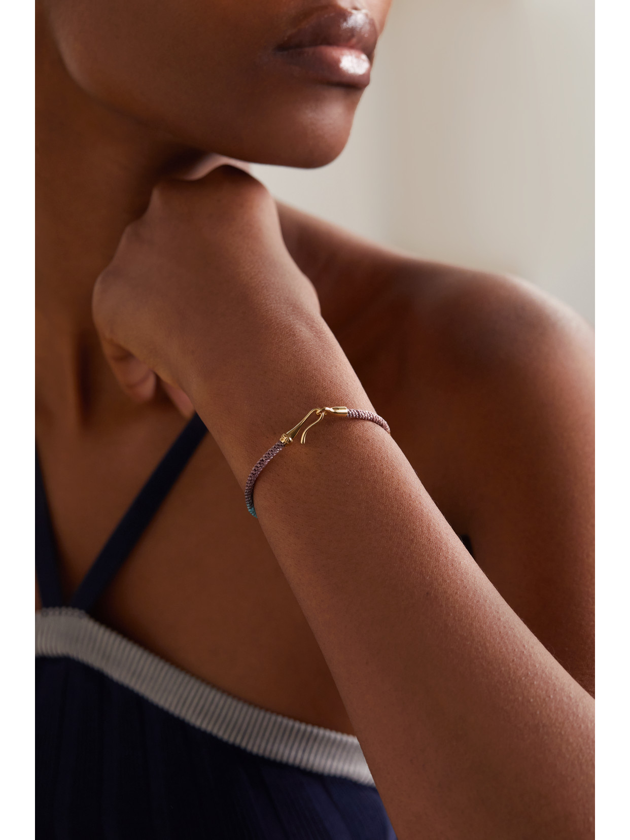 Shop Ole Lynggaard Copenhagen Life 18-karat Gold And Rope Bracelet