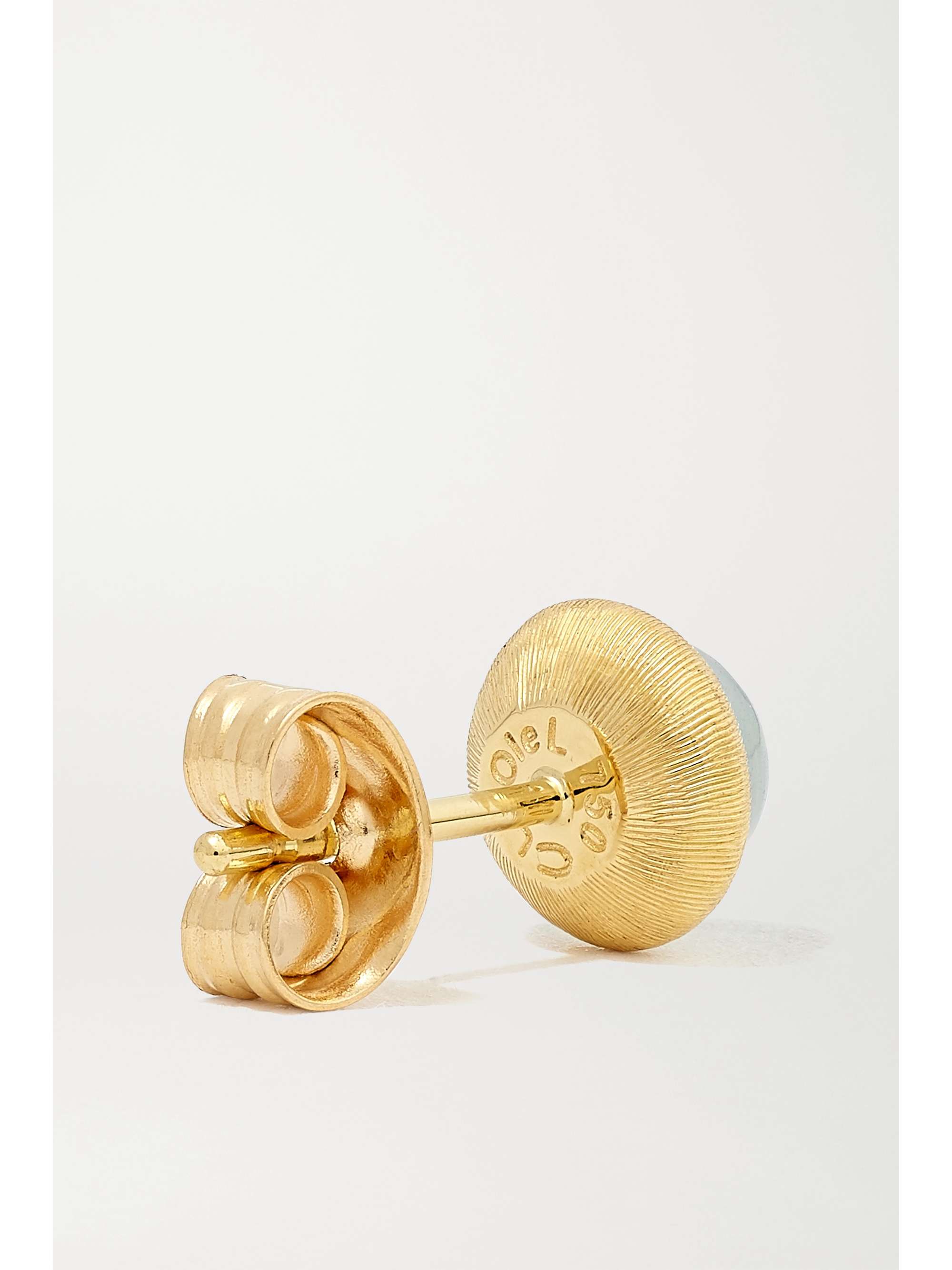 OLE LYNGGAARD COPENHAGEN Lotus 18-karat gold opal earrings