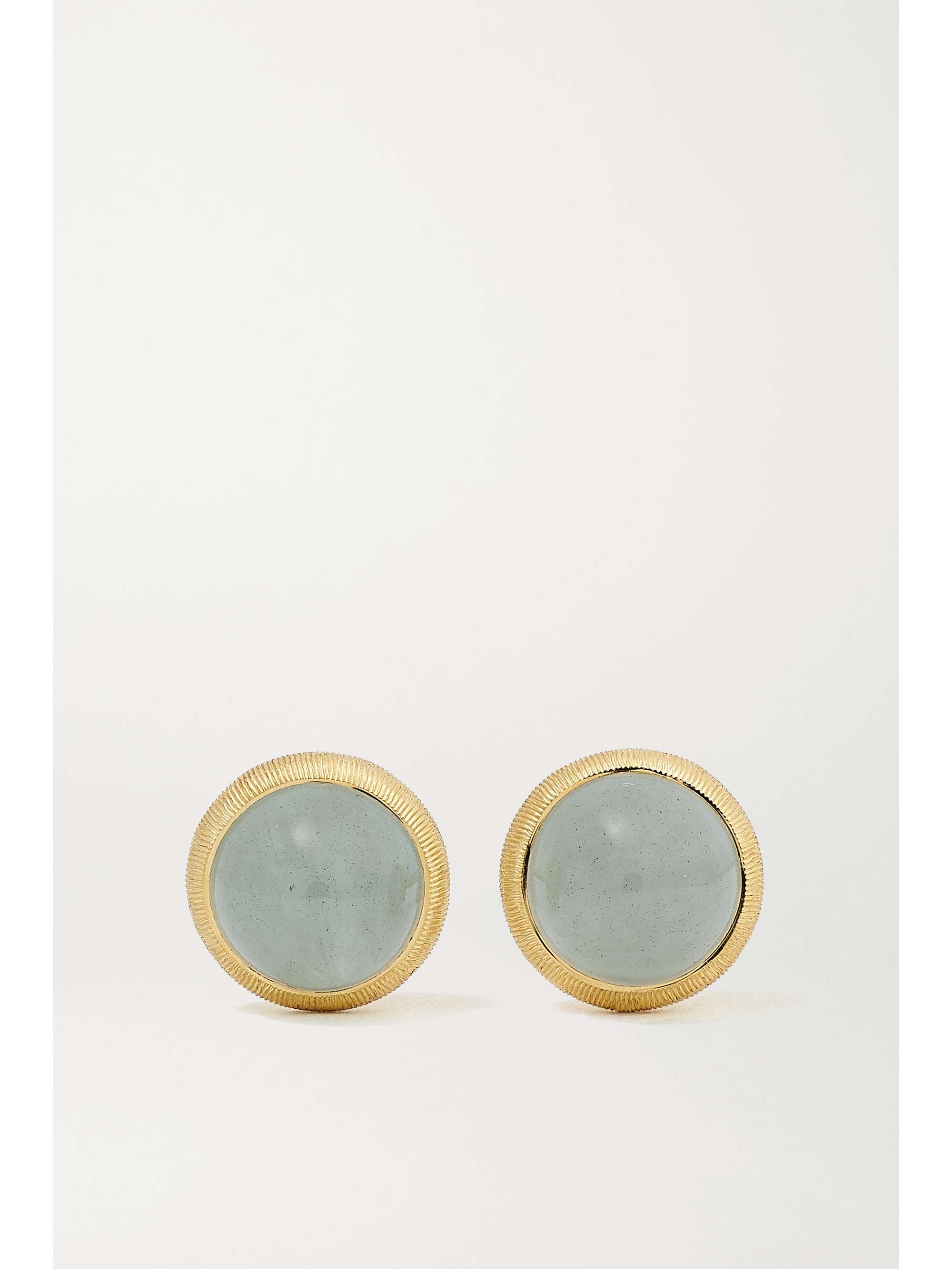 OLE LYNGGAARD COPENHAGEN Lotus 18-karat gold opal earrings