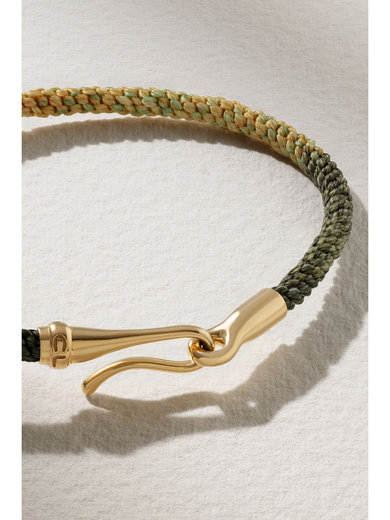 Shop Ole Lynggaard Copenhagen Life 18-karat Gold And Rope Bracelet