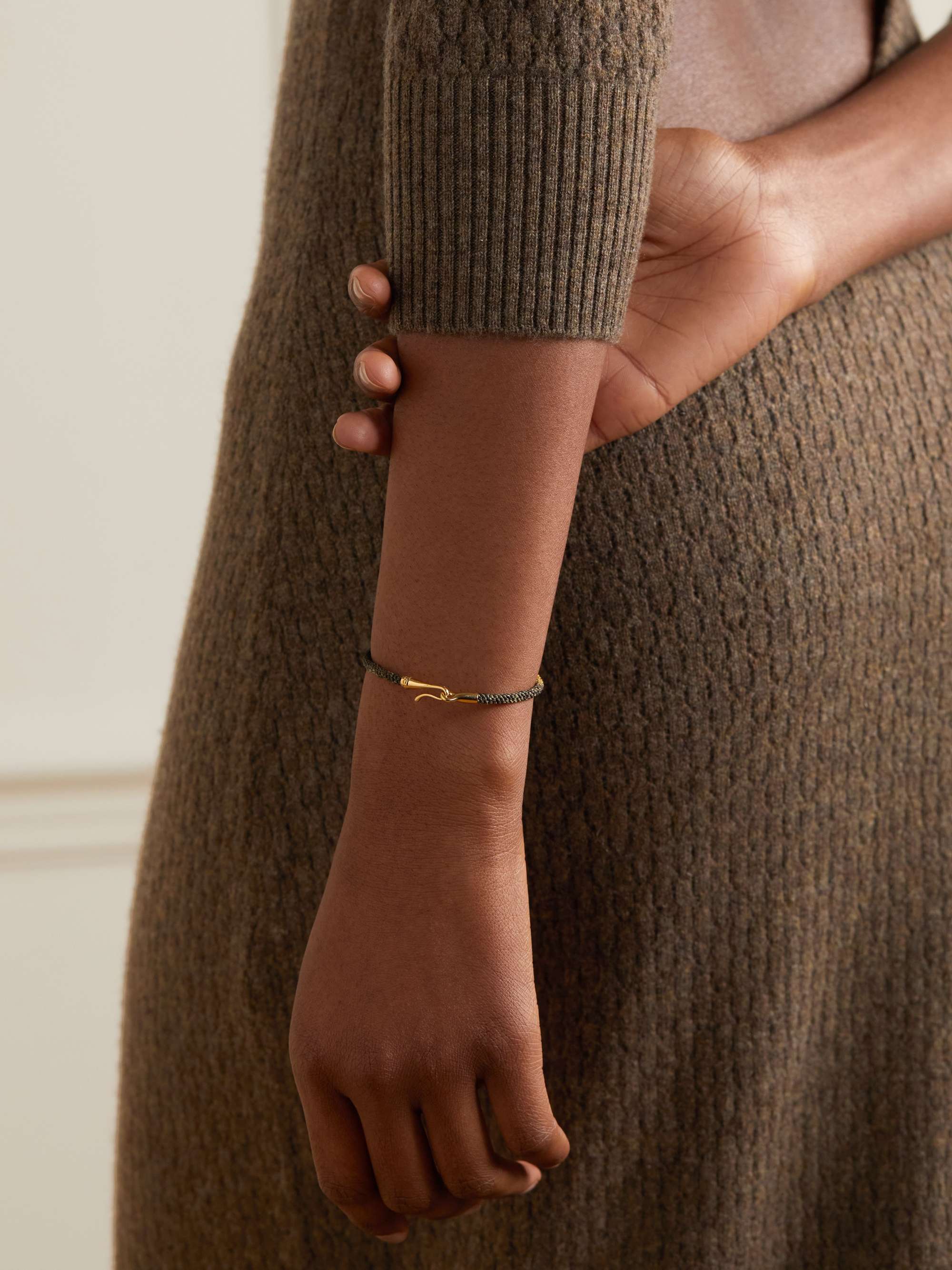 OLE LYNGGAARD COPENHAGEN Life 18-karat gold and rope bracelet