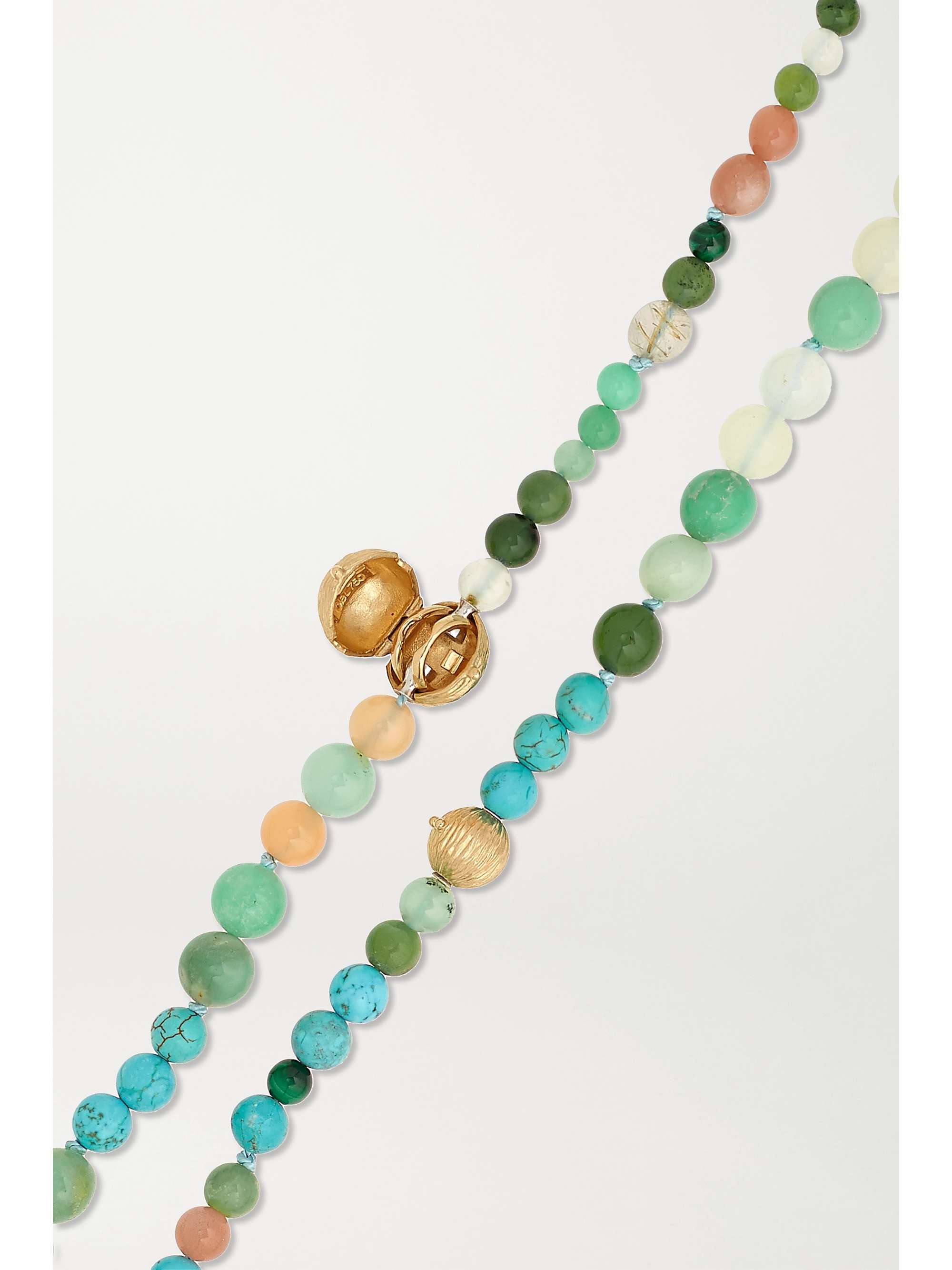 OLE LYNGGAARD COPENHAGEN Nature 18-karat gold multi-stone beaded necklace