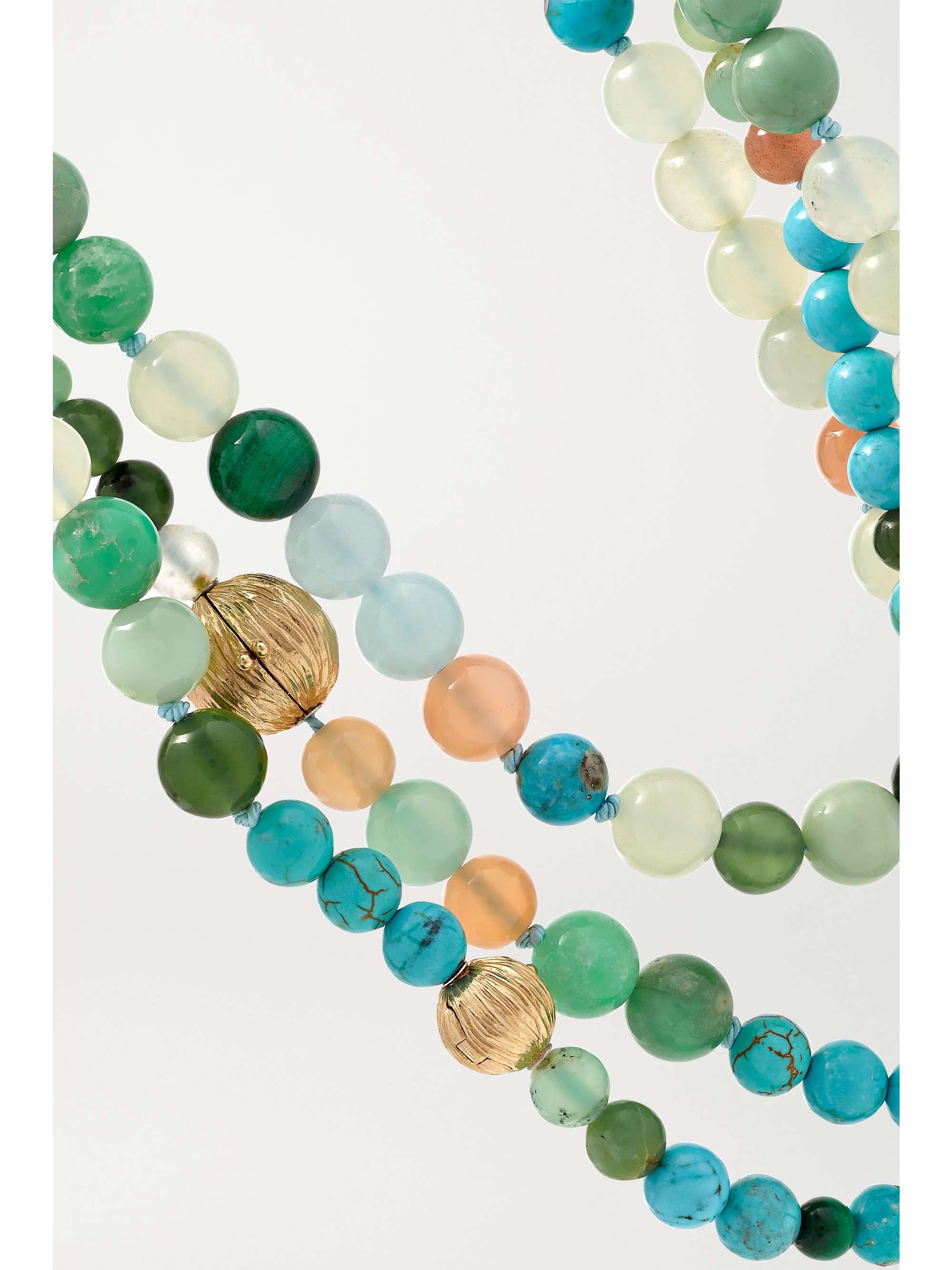 Gold Nature 18-karat multi-stone beaded necklace | OLE LYNGGAARD COPENHAGEN | NET-A-PORTER