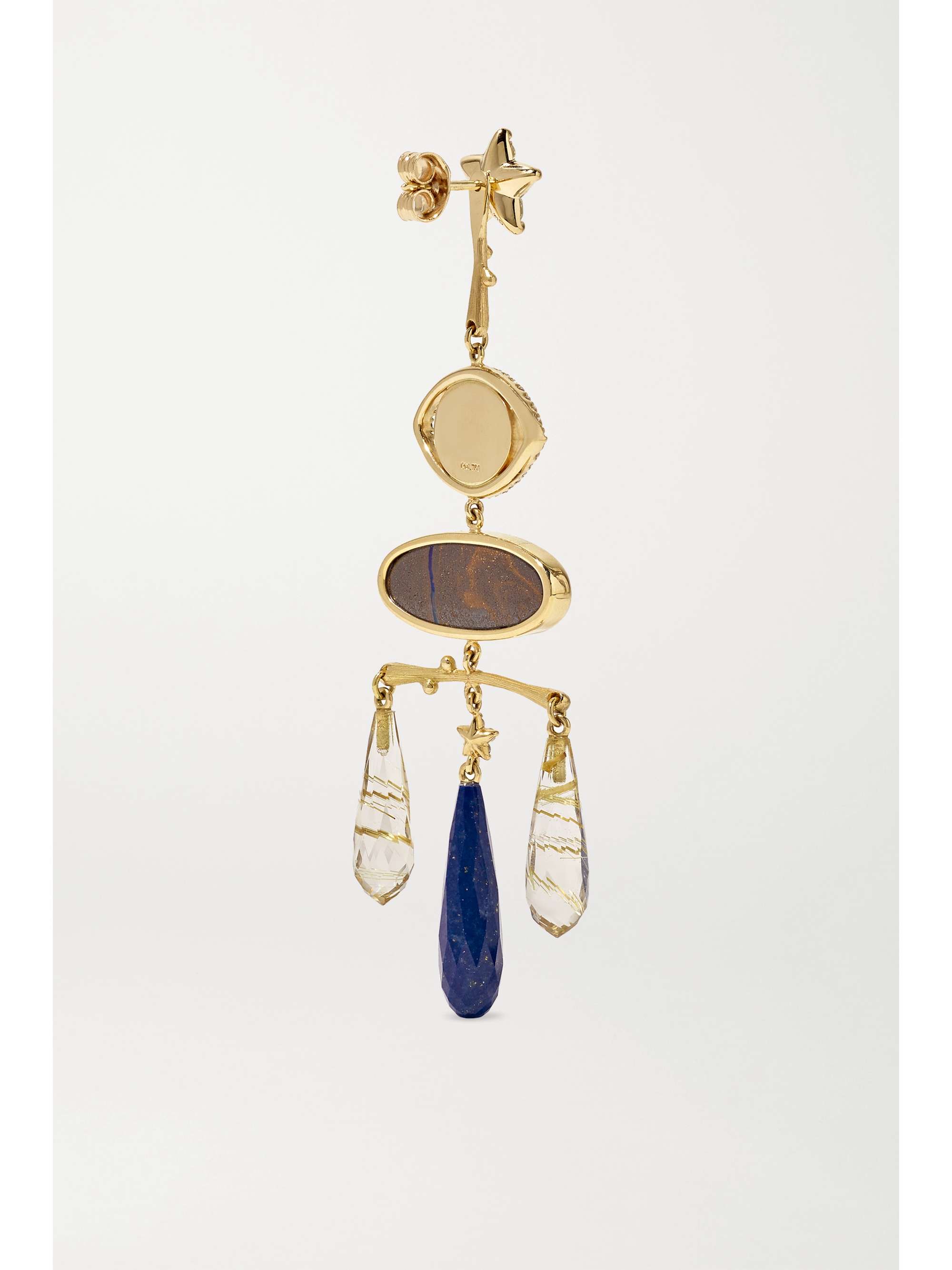 OLE LYNGGAARD COPENHAGEN Shooting Stars Ohrring aus 18 Karat Gold mit mehreren Steinen