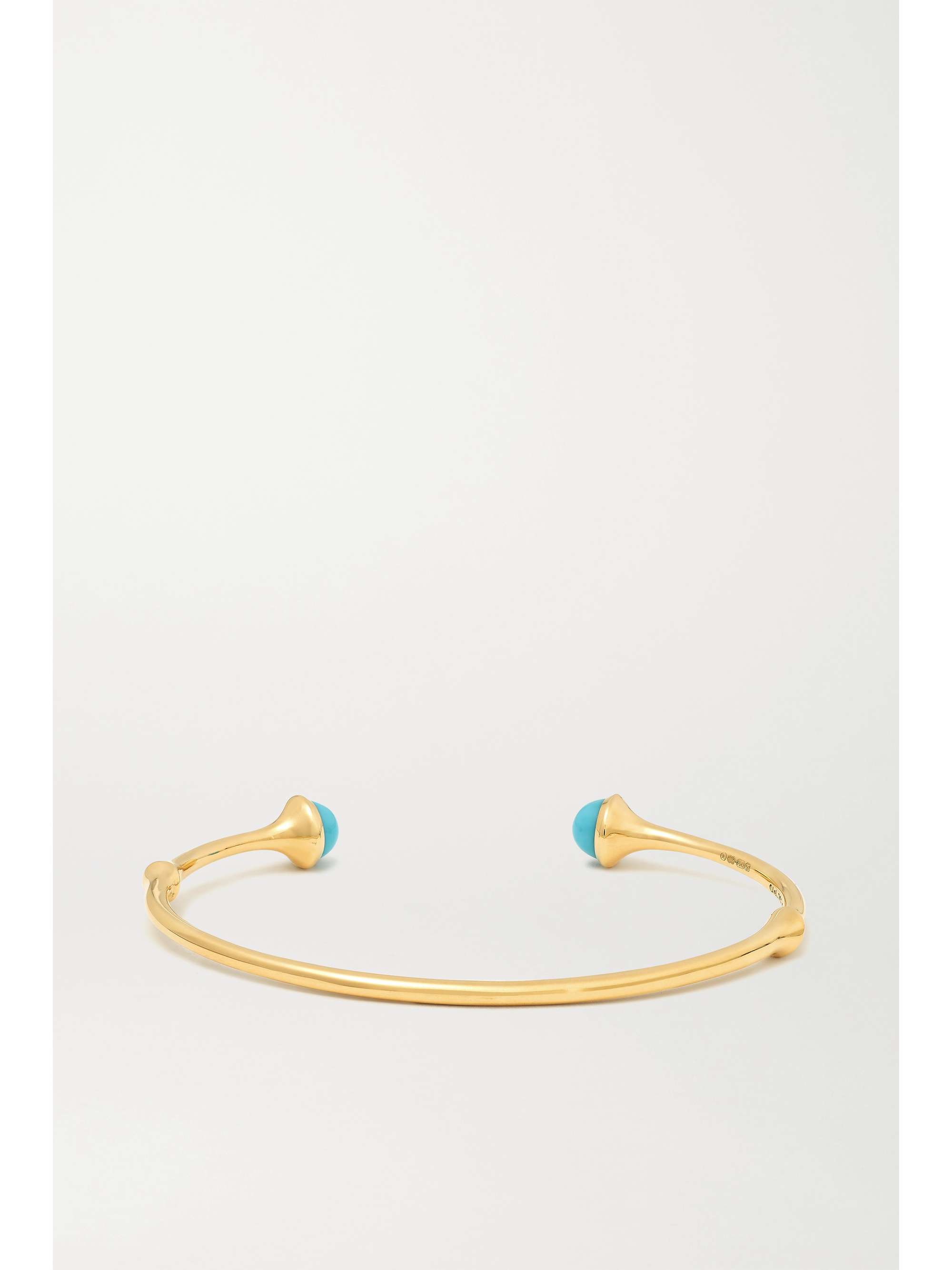 OLE LYNGGAARD COPENHAGEN Nature 18-karat gold turquoise cuff
