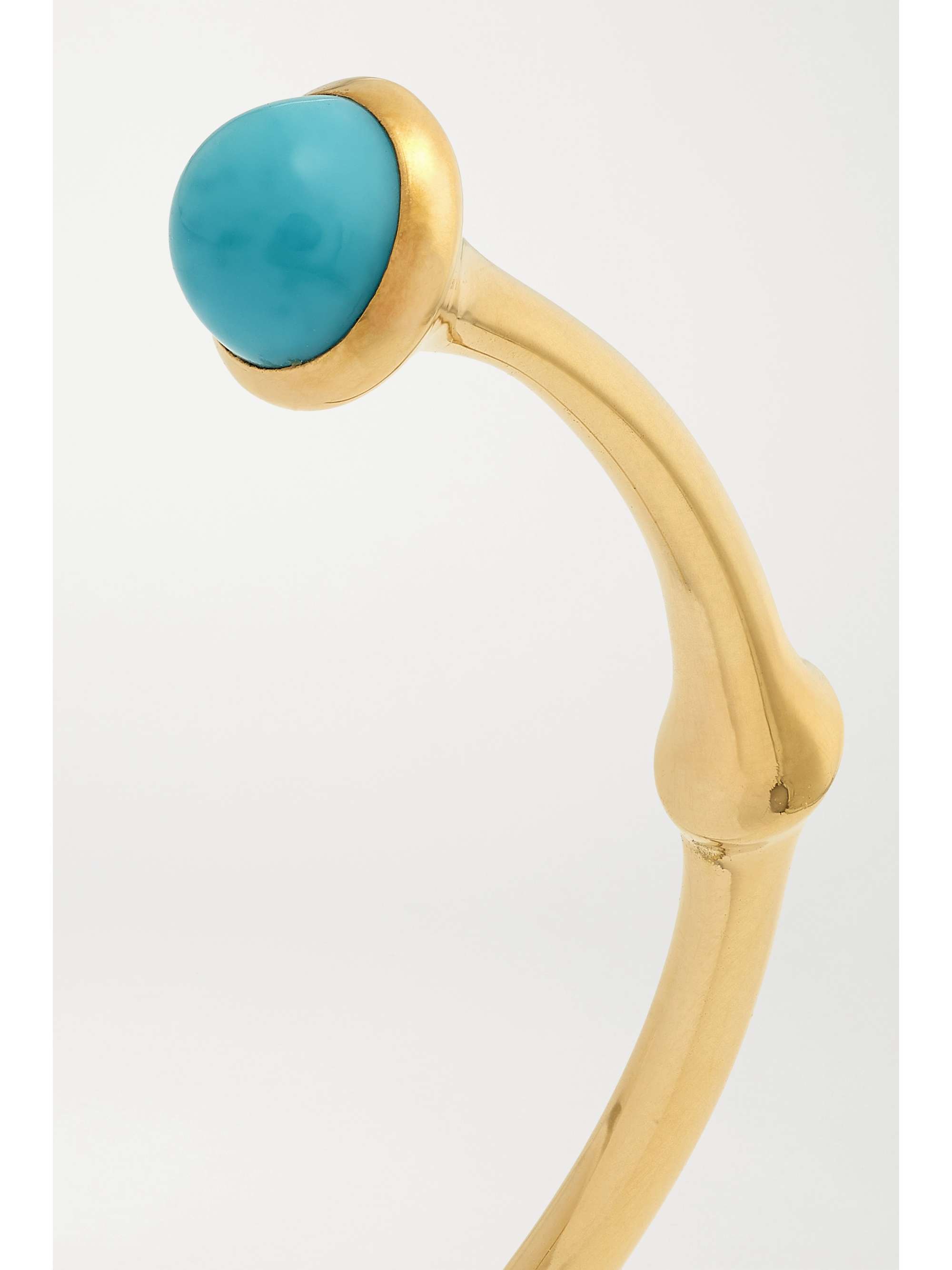 OLE LYNGGAARD COPENHAGEN Nature 18-karat gold turquoise cuff