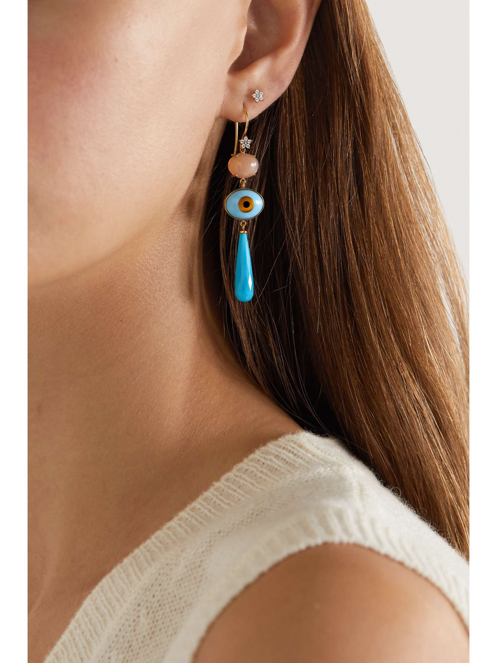 OLE LYNGGAARD COPENHAGEN Boucles d'oreilles en or 18 carats (750/1000) et diamants Shooting Stars