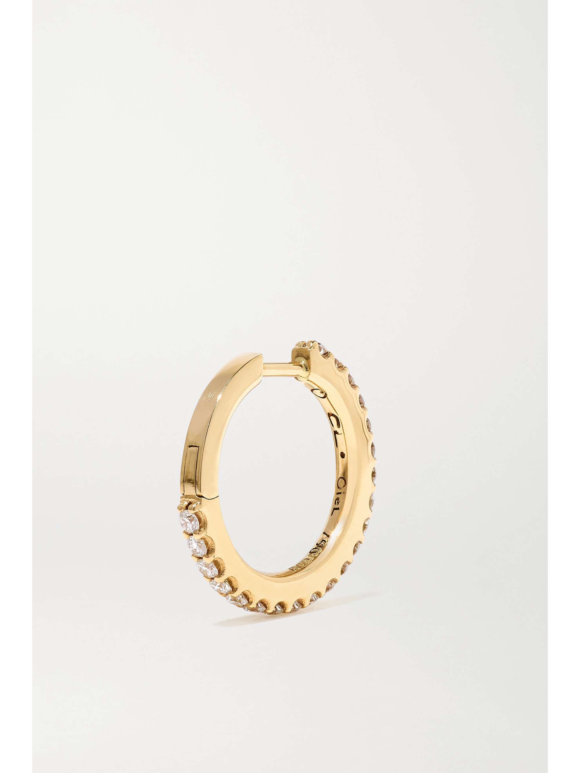 OLE LYNGGAARD COPENHAGEN Love Band small 18-karat gold diamond hoop earrings