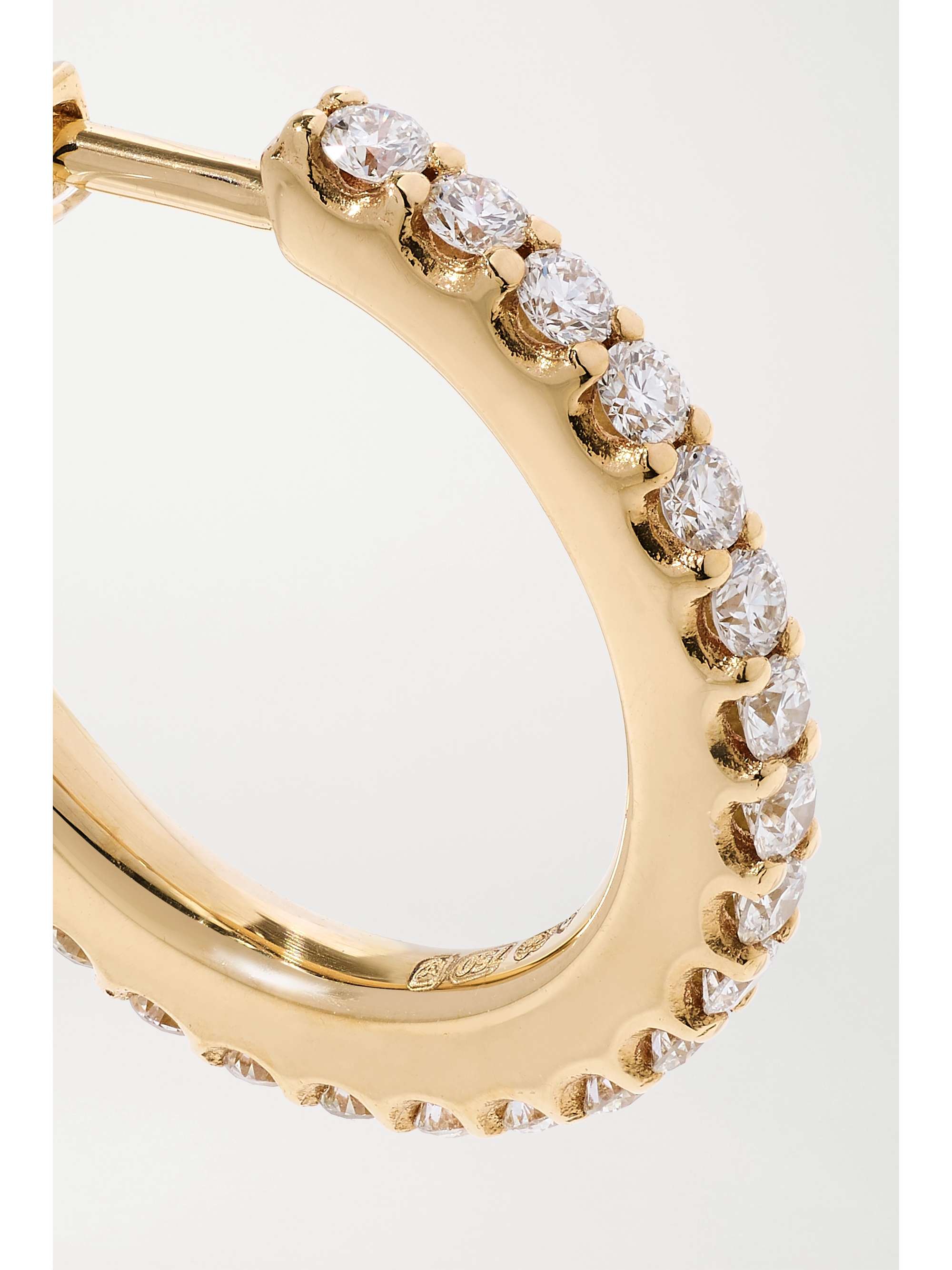 OLE LYNGGAARD COPENHAGEN Love Band small 18-karat gold diamond hoop earrings
