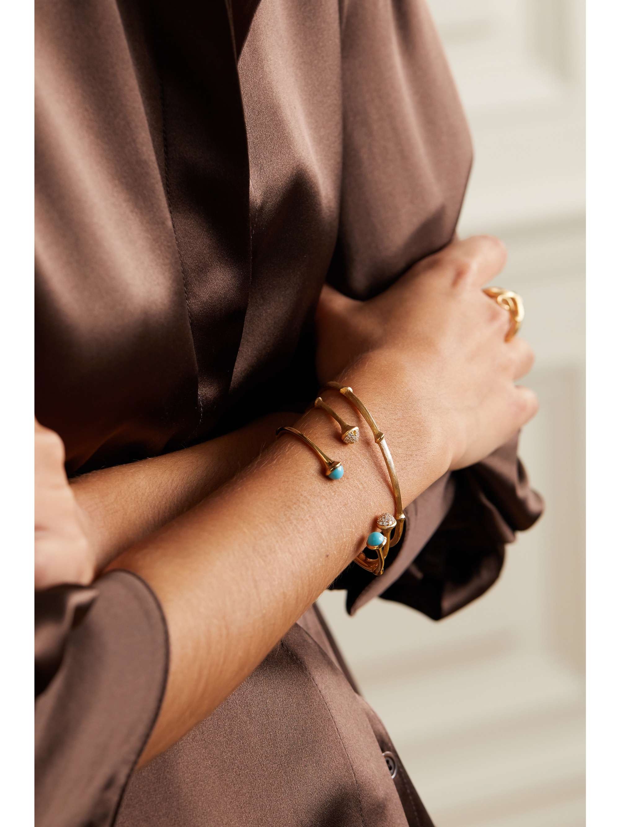 Gold Nature 18-karat gold cuff OLE LYNGGAARD COPENHAGEN | NET-A-PORTER