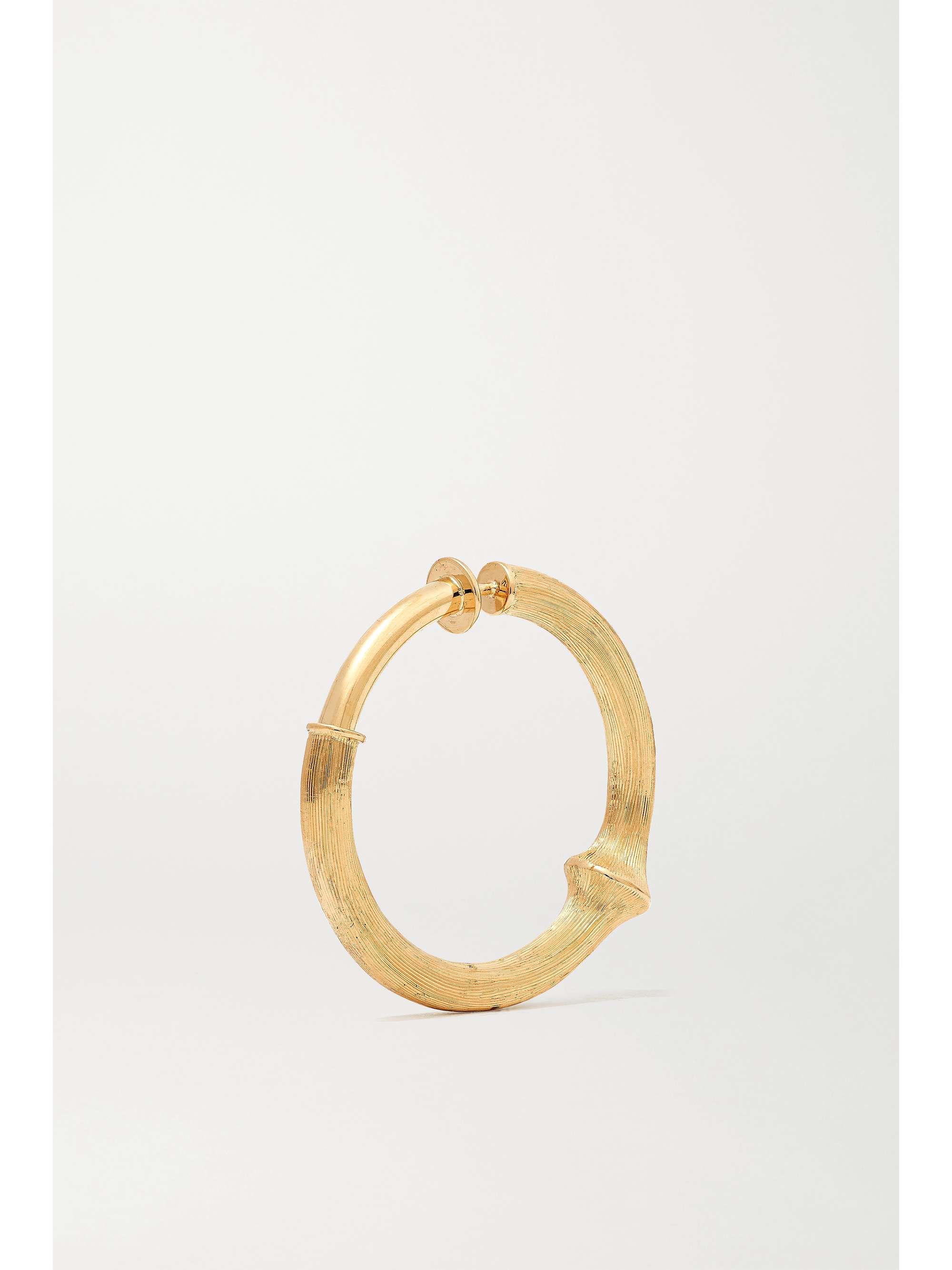 OLE LYNGGAARD COPENHAGEN Nature large 18-karat gold hoop earring
