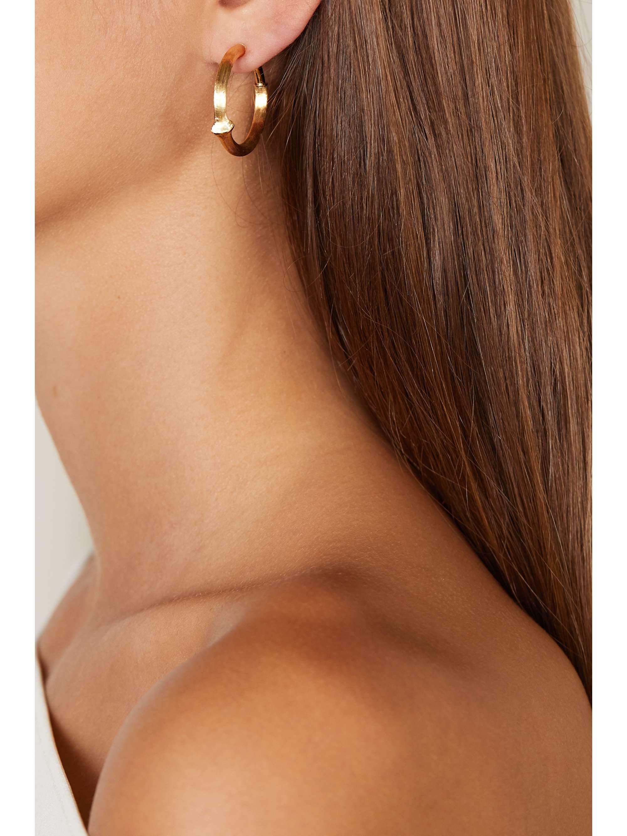 OLE LYNGGAARD COPENHAGEN Nature large 18-karat gold hoop earring