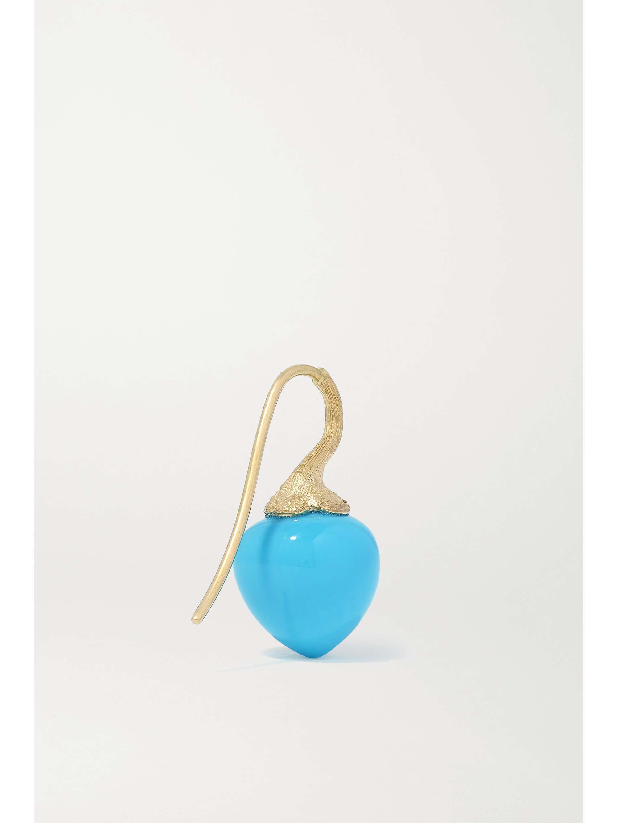 OLE LYNGGAARD COPENHAGEN Dew Drops 18-karat gold turquoise earrings