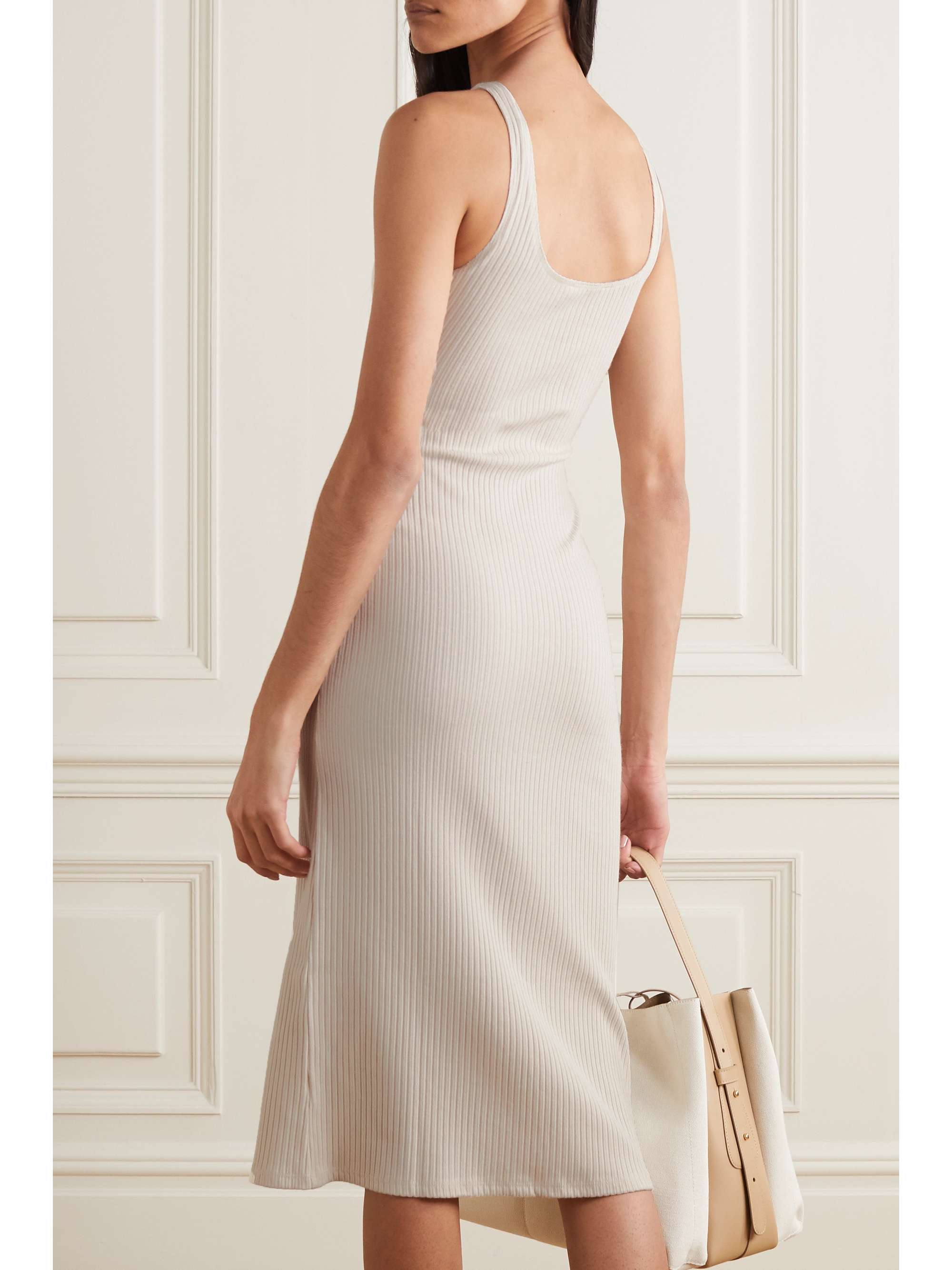 REFORMATION Bel ribbed stretch organic cotton and Tencel-blend midi dress