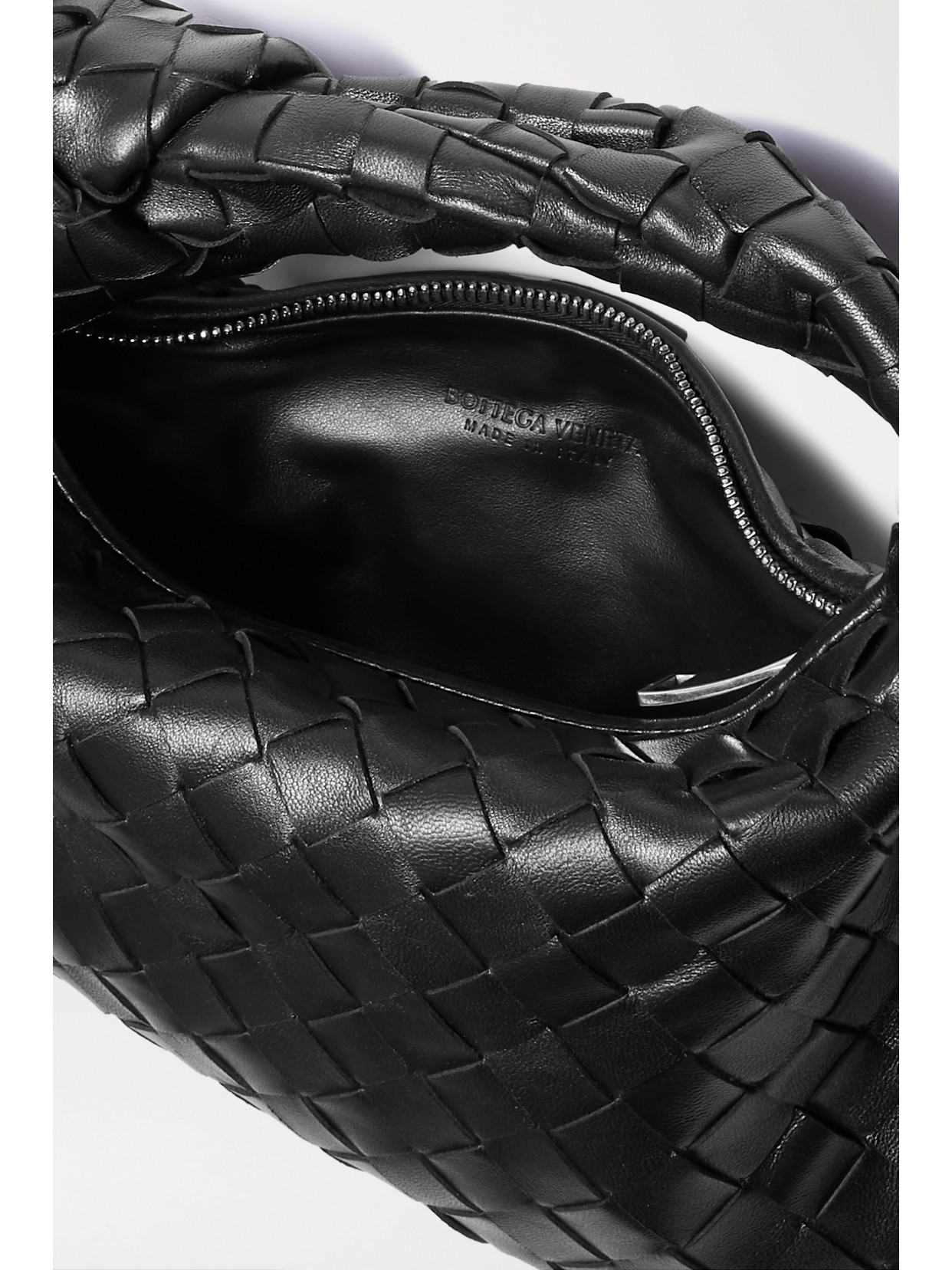 Jodie Mini Knotted Intrecciato Textured-Leather Tote