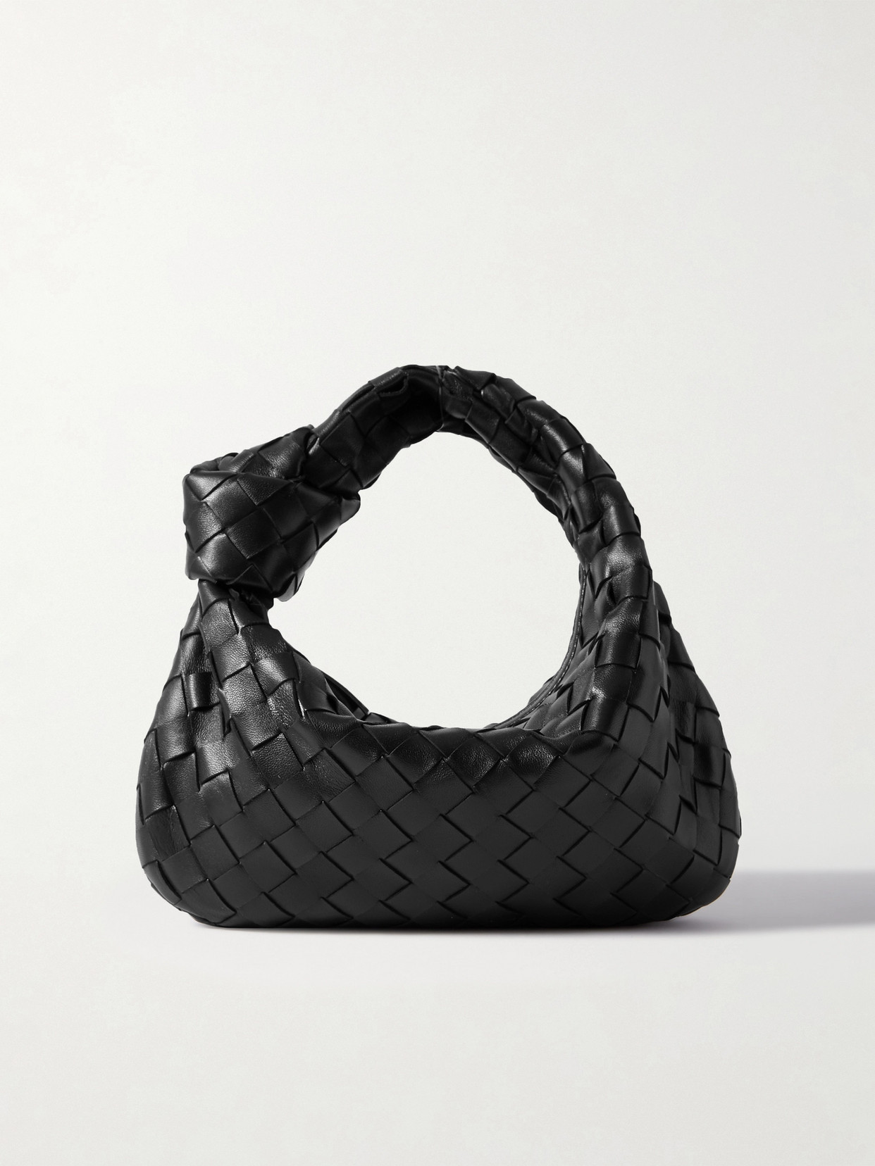 Jodie Mini Knotted Intrecciato Textured-Leather Tote