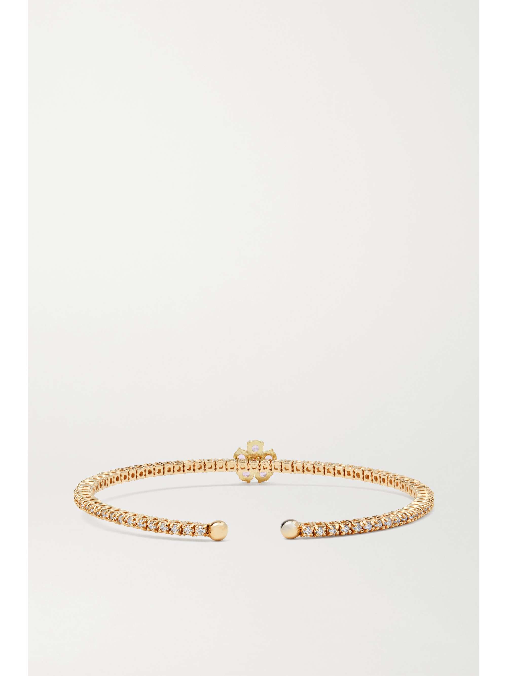 JENNIFER MEYER Bracelet en or 18 carats (750/1000), lapis-lazuli et diamants Heart Extra Small