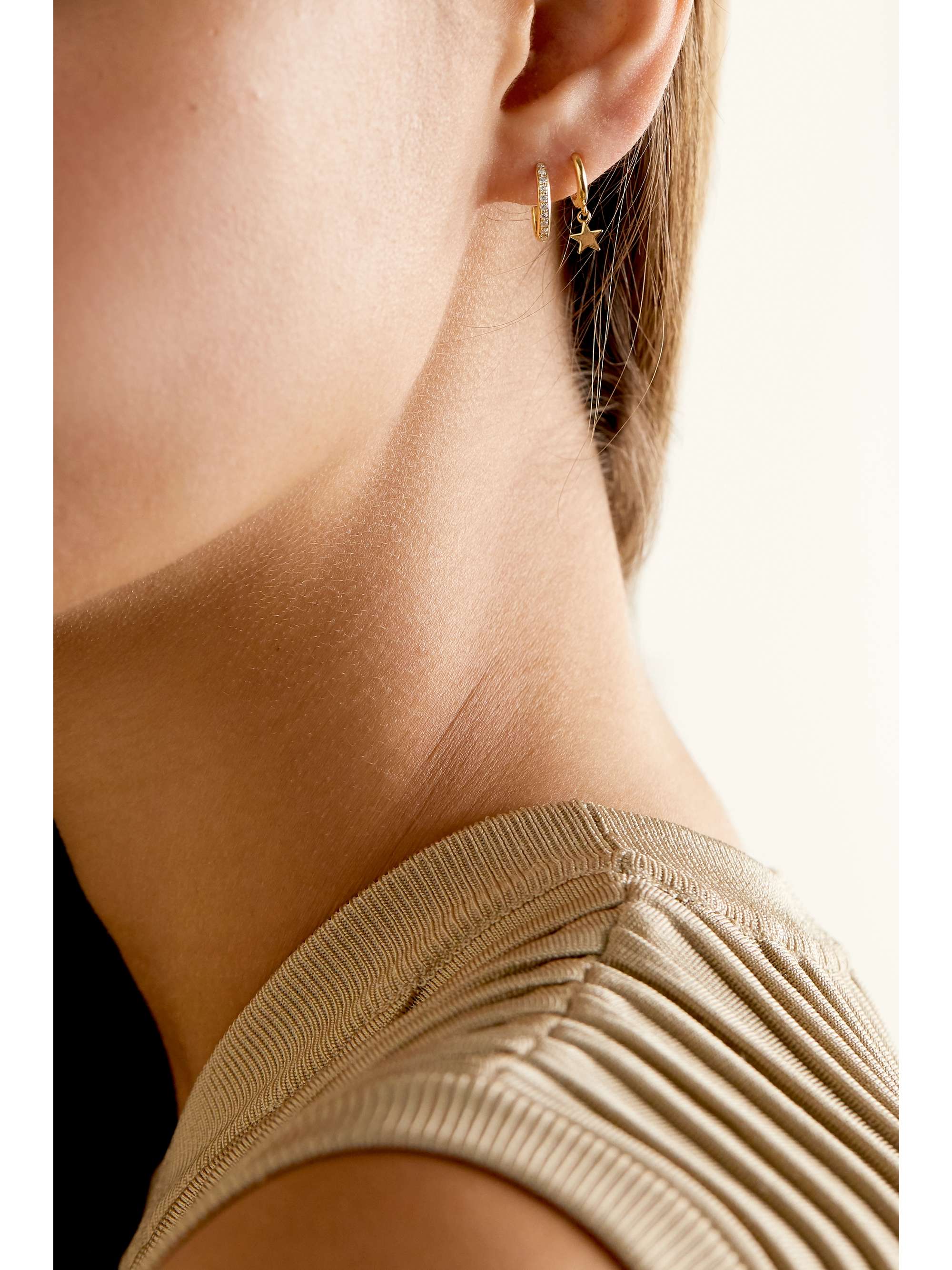 JENNIFER MEYER Edith 18-karat gold diamond hoop earrings