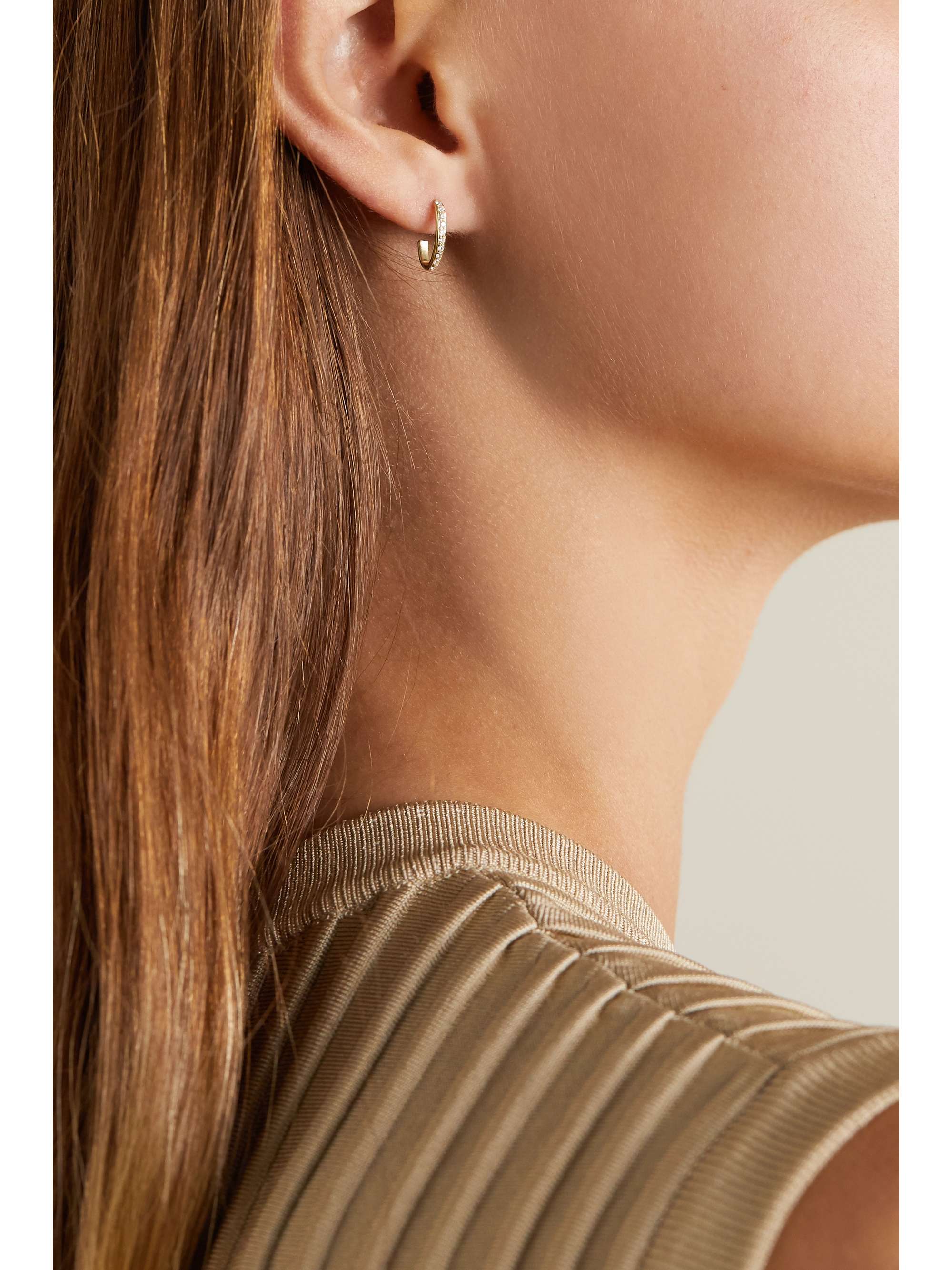 JENNIFER MEYER Edith 18-karat gold diamond hoop earrings
