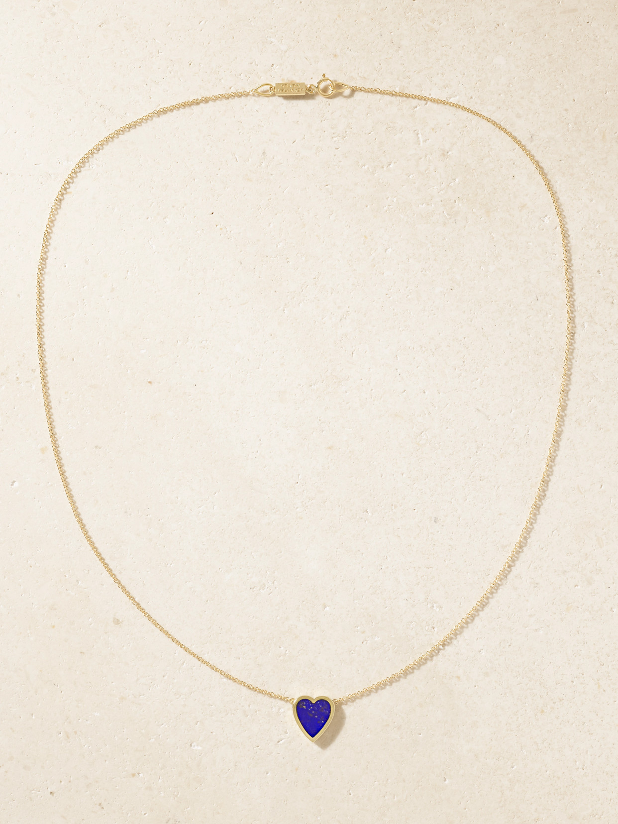 Jennifer Meyer Mini Heart 18-karat Gold Lapis Lazuli Necklace In Gold