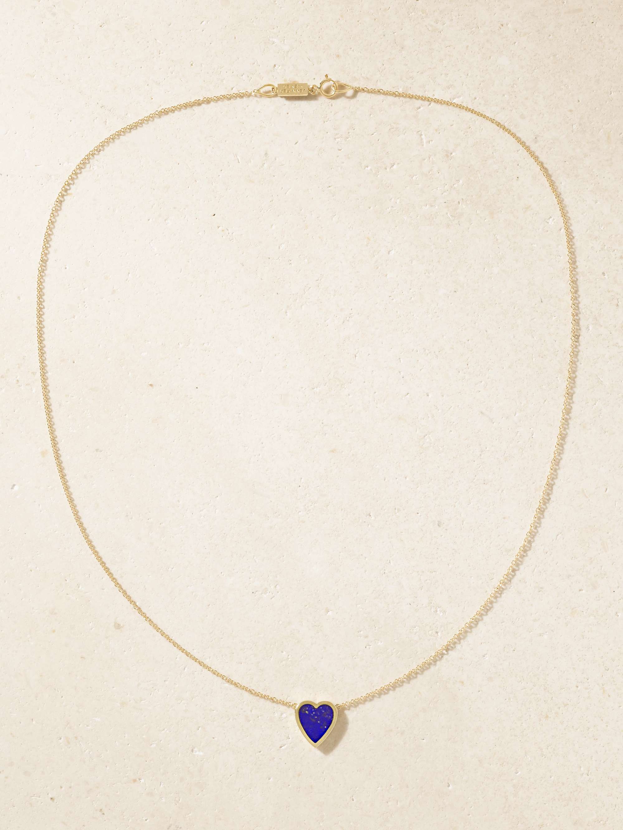 JENNIFER MEYER Mini Heart 18-karat gold lapis lazuli necklace