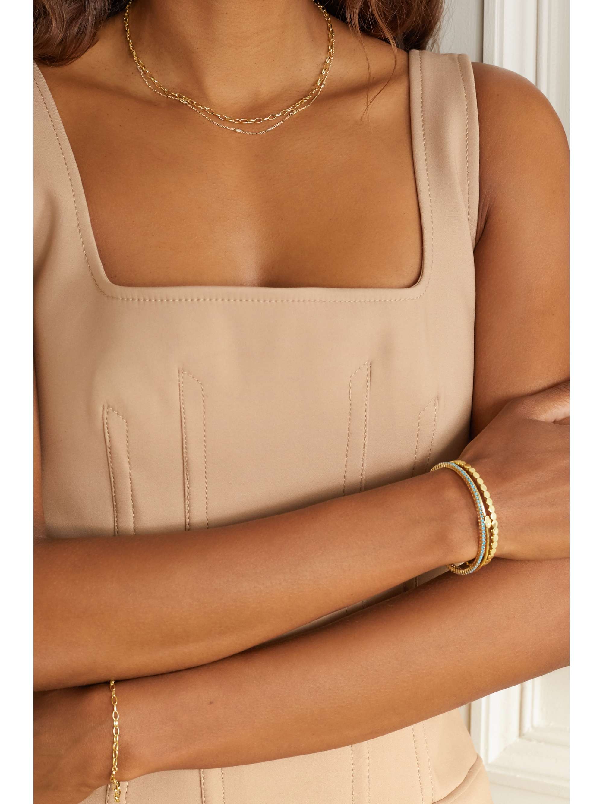 JENNIFER MEYER Edith small 18-karat gold necklace