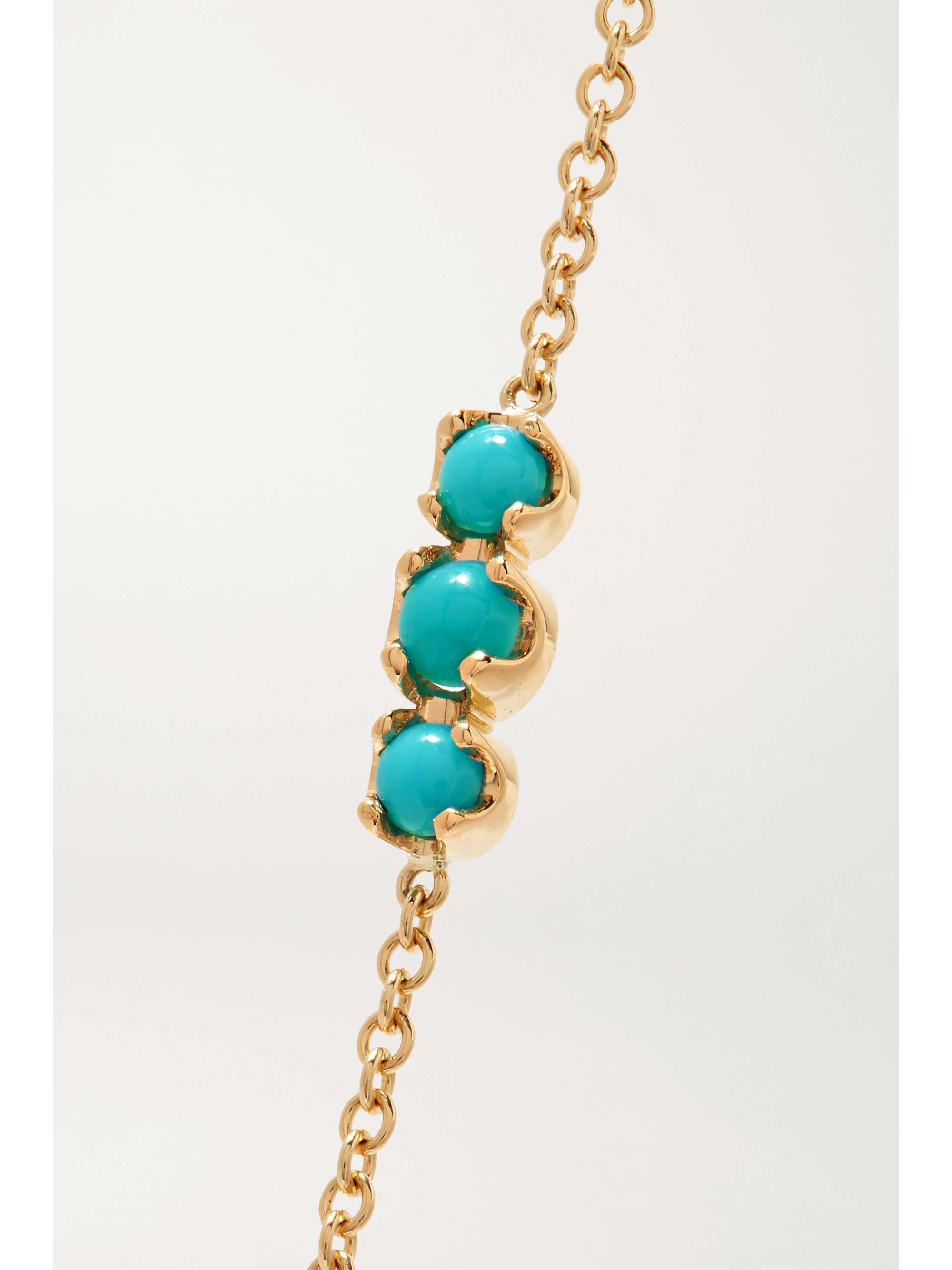 JENNIFER MEYER 18-karat gold turquoise bracelet