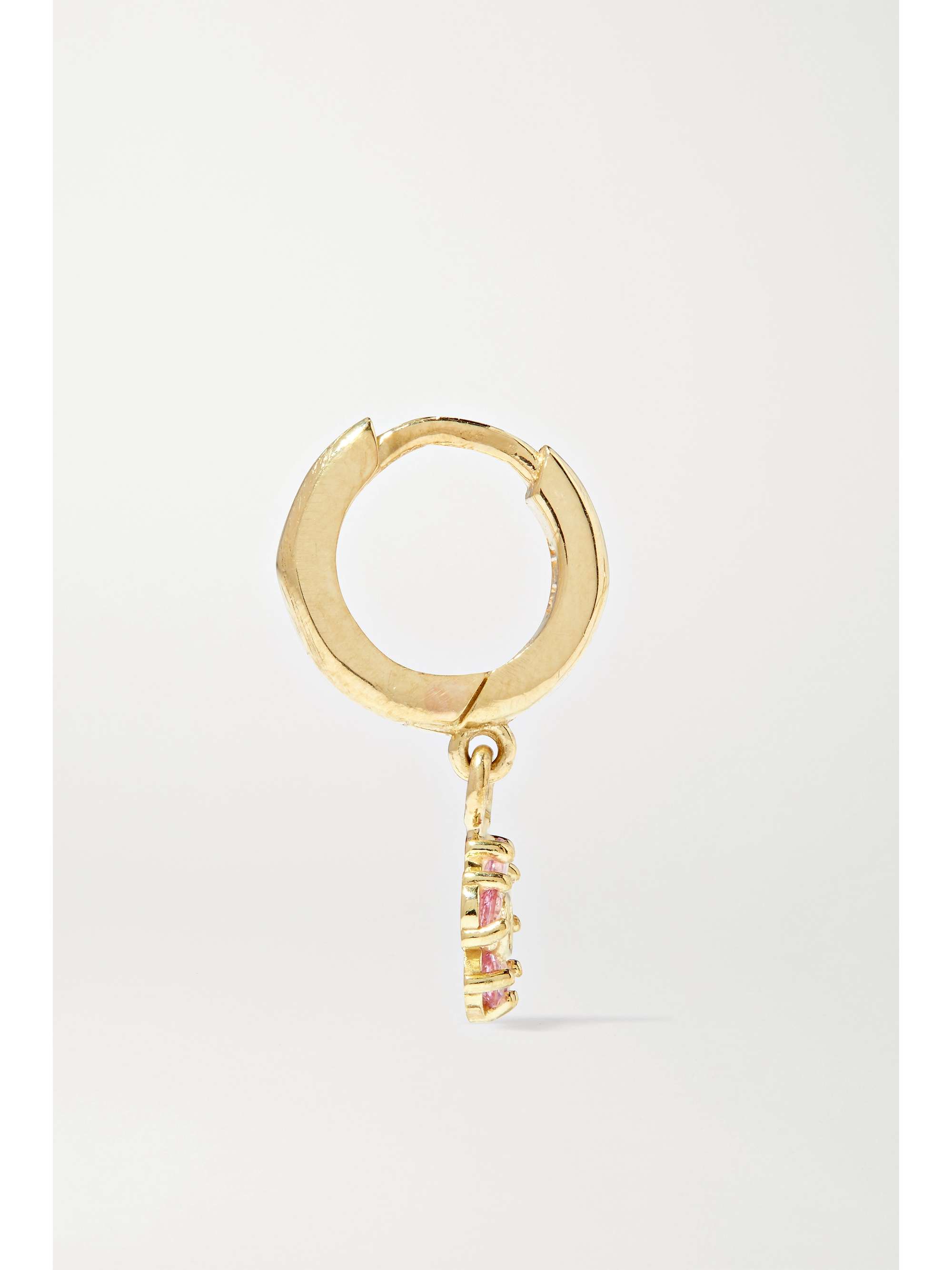 JENNIFER MEYER Mini Clover 18-karat gold diamond hoop earrings