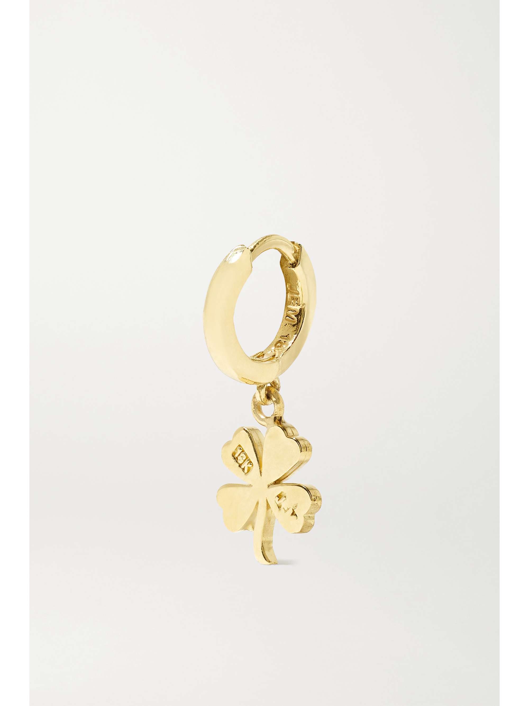 JENNIFER MEYER Mini Clover Creolen aus 18 Karat Gold mit Diamanten