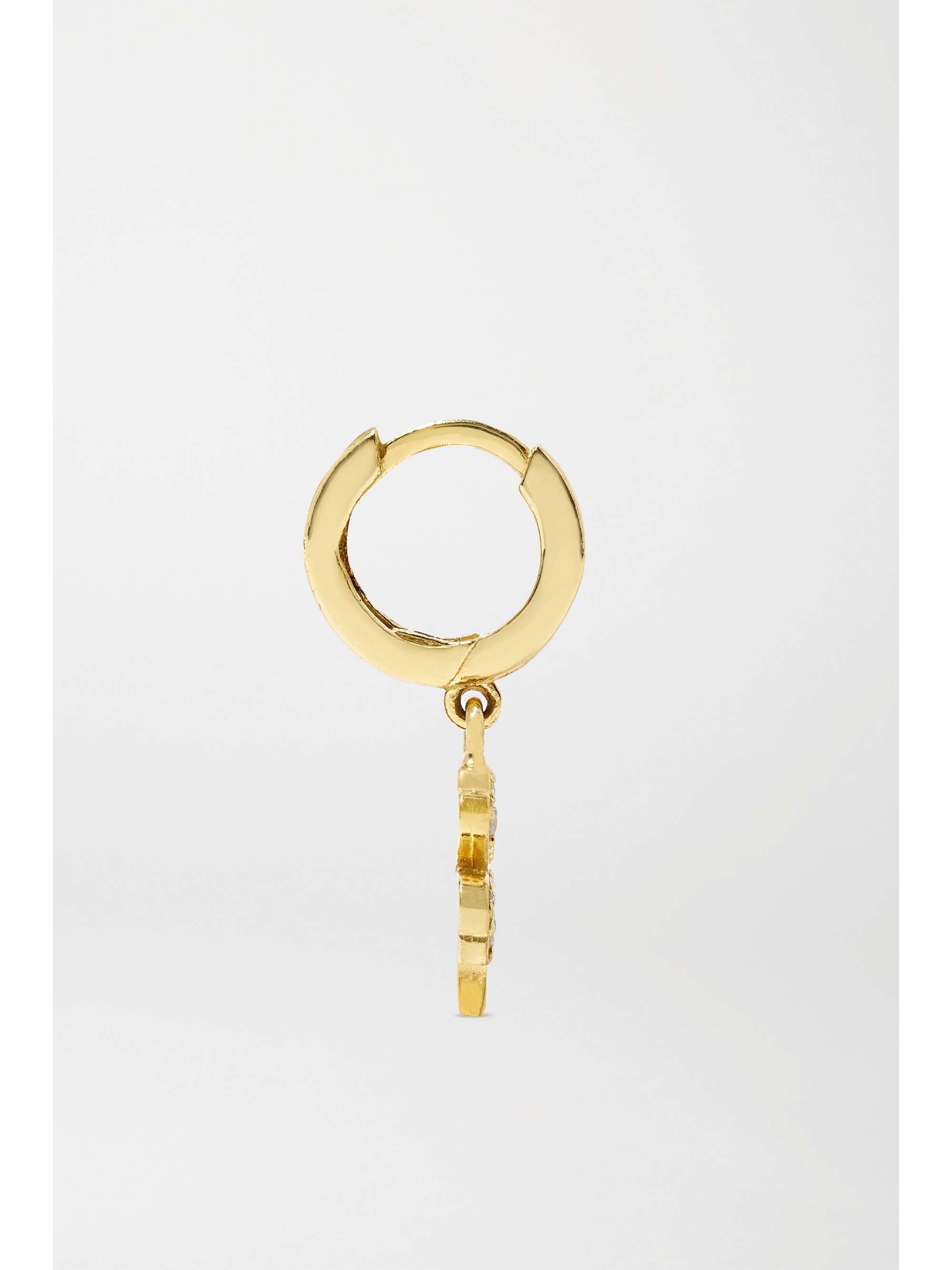 JENNIFER MEYER Mini Clover Creolen aus 18 Karat Gold mit Diamanten
