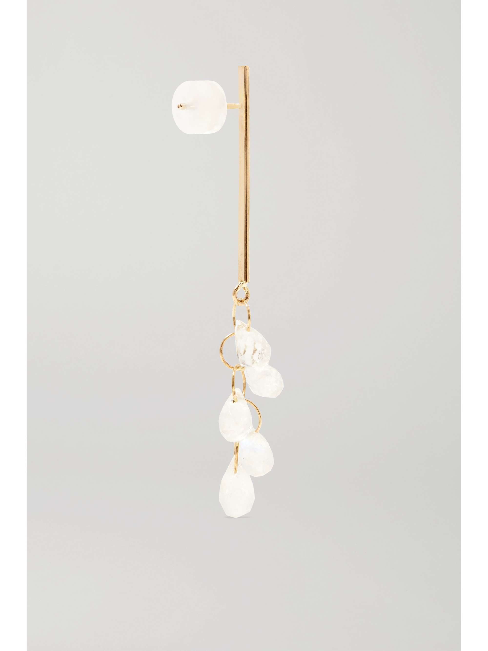 MELISSA JOY MANNING 14-karat gold moonstone earrings