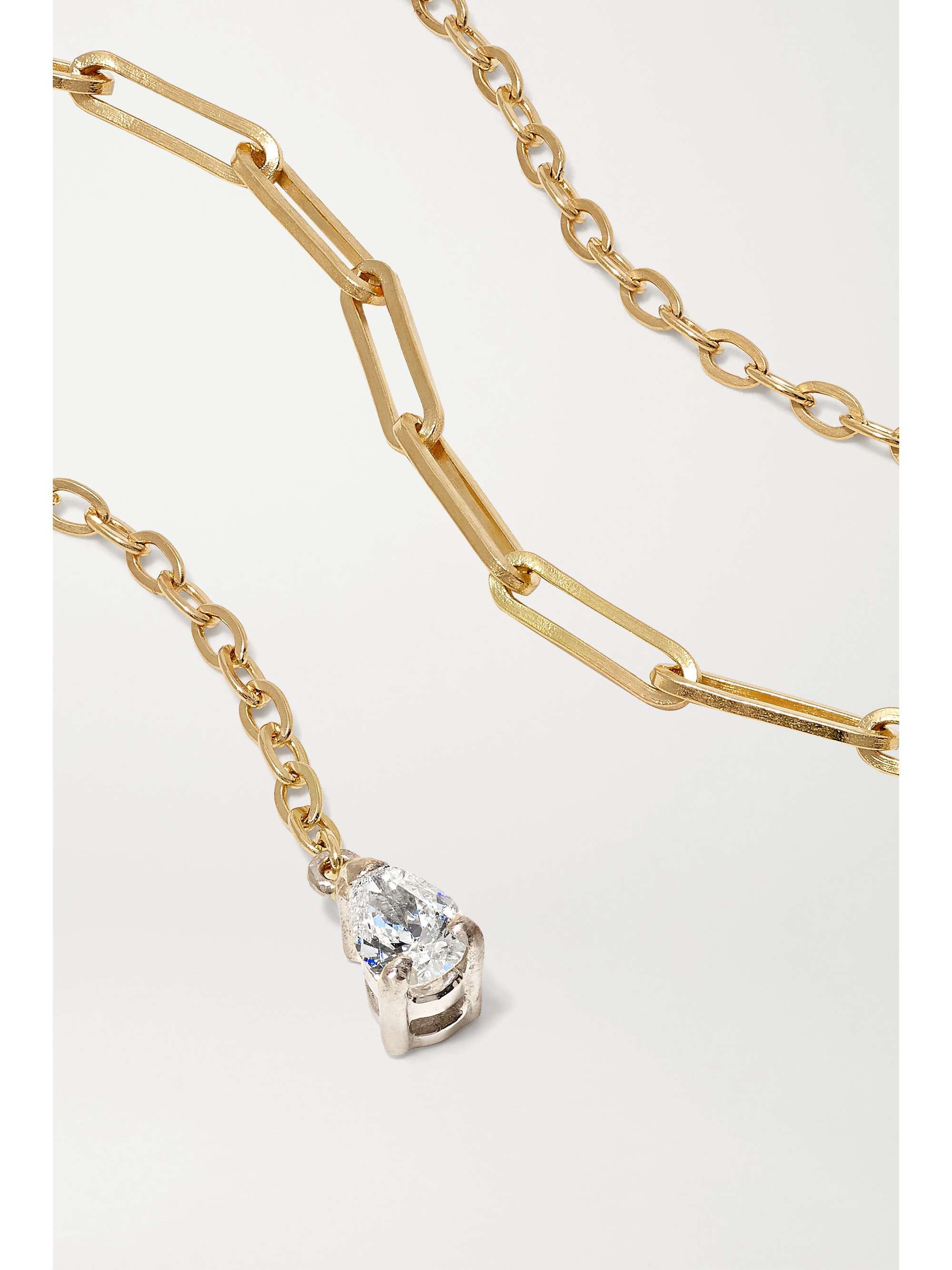 YVONNE LÉON 18-karat yellow and white gold diamond necklace