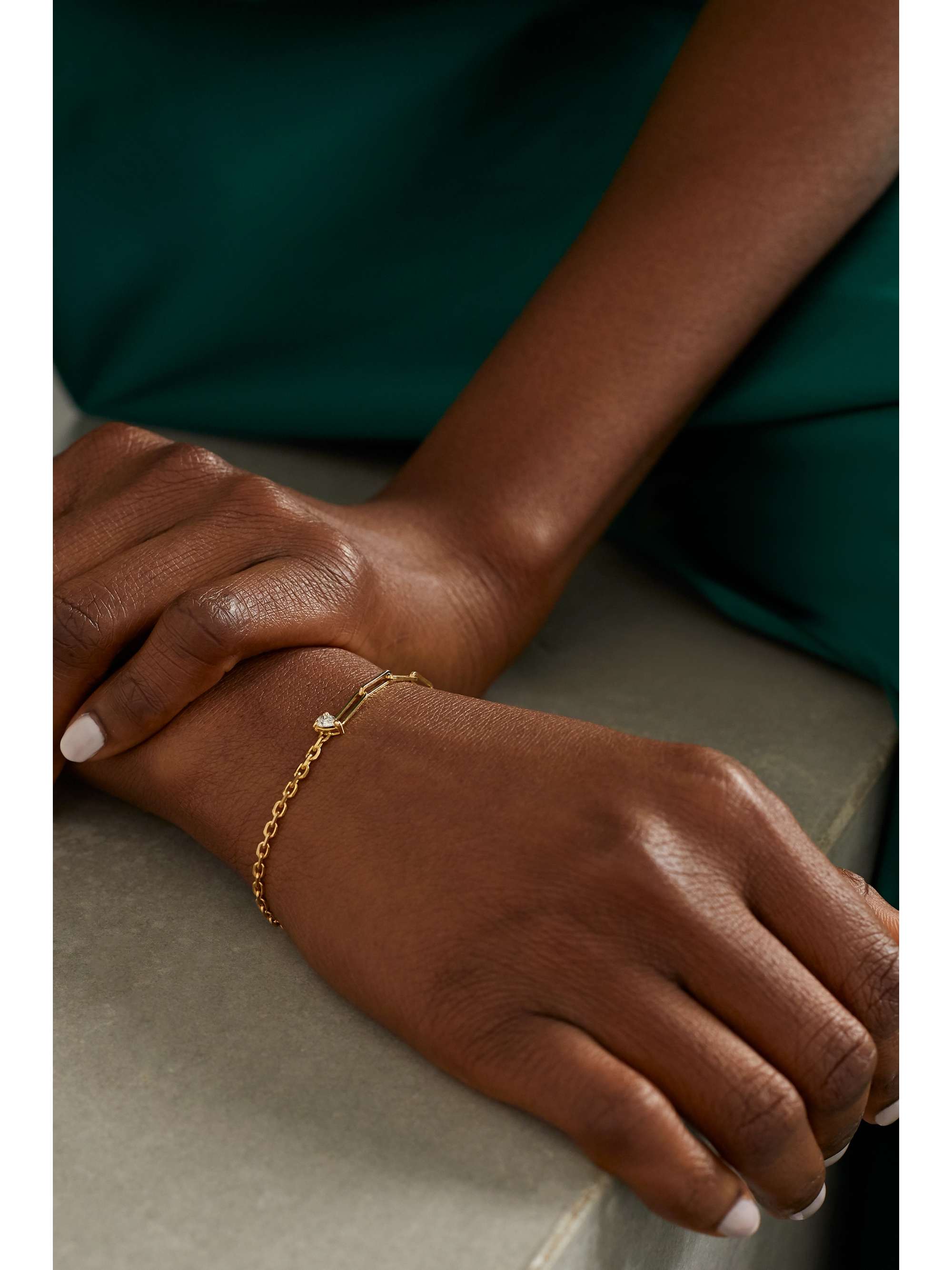 YVONNE LÉON 18-karat white gold diamond bracelet