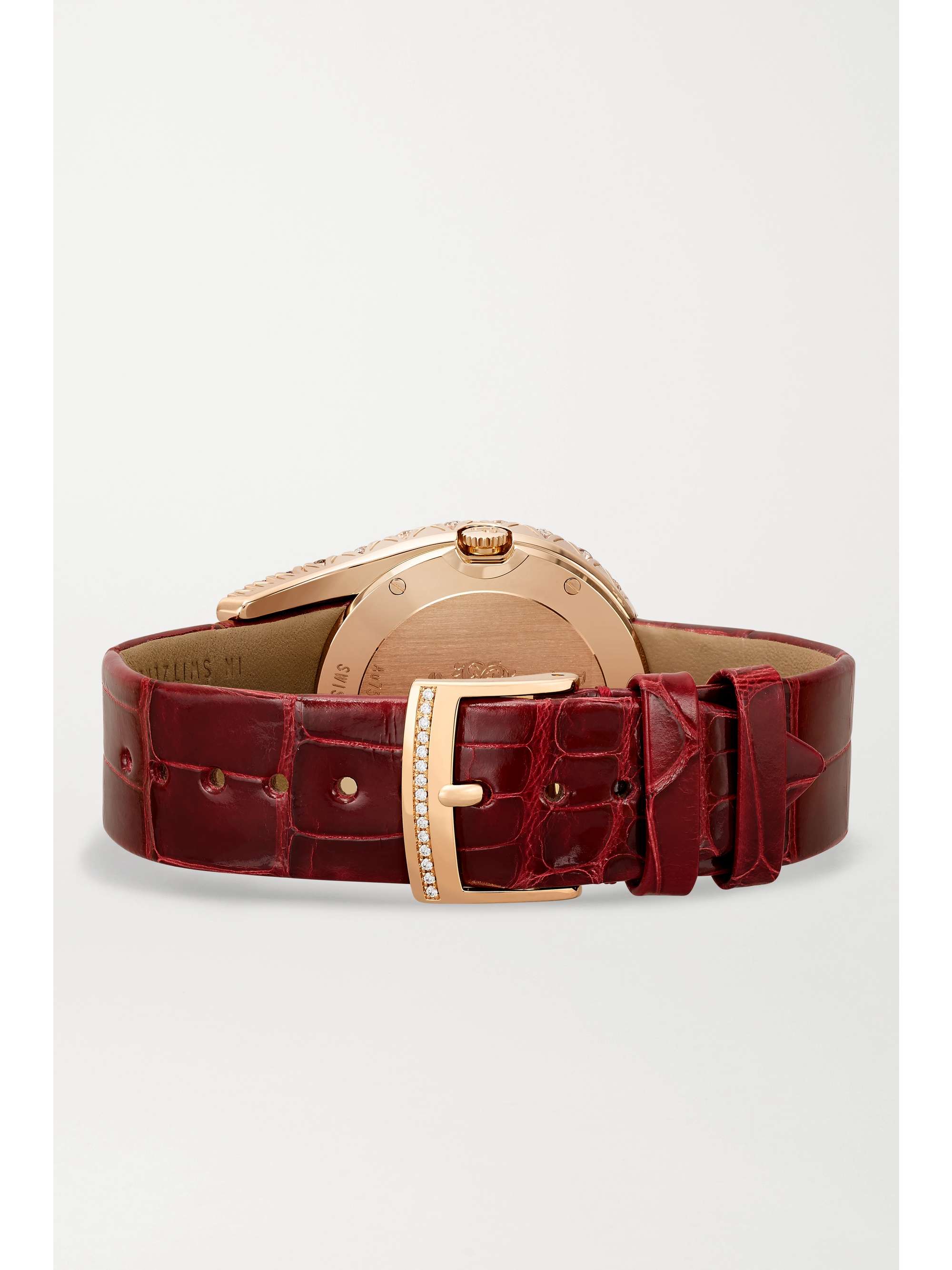 PIAGET Limelight Gala 32mm 18-karat rose gold, alligator and diamond watch