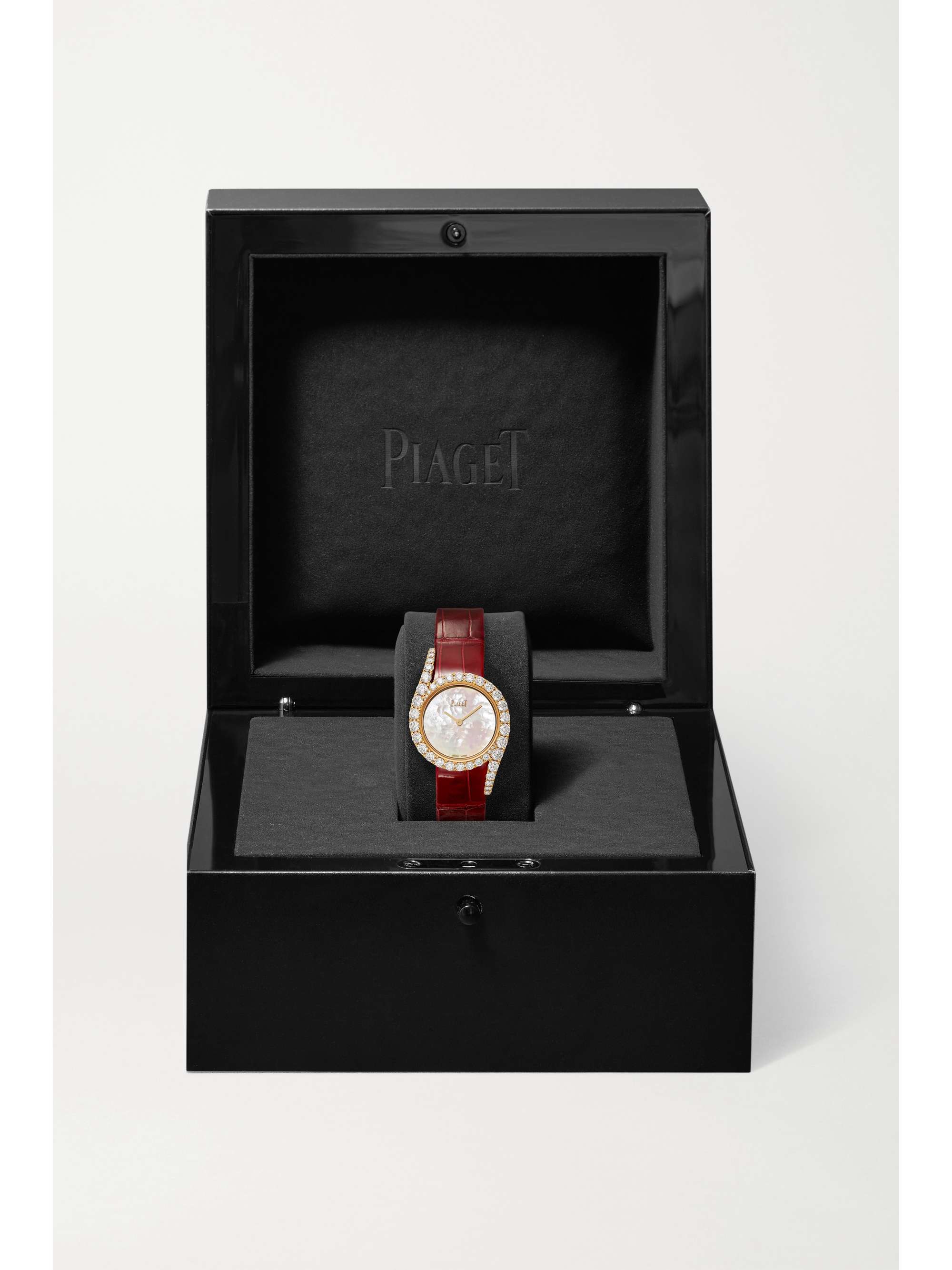 PIAGET Limelight Gala 32mm 18-karat rose gold, alligator and diamond watch